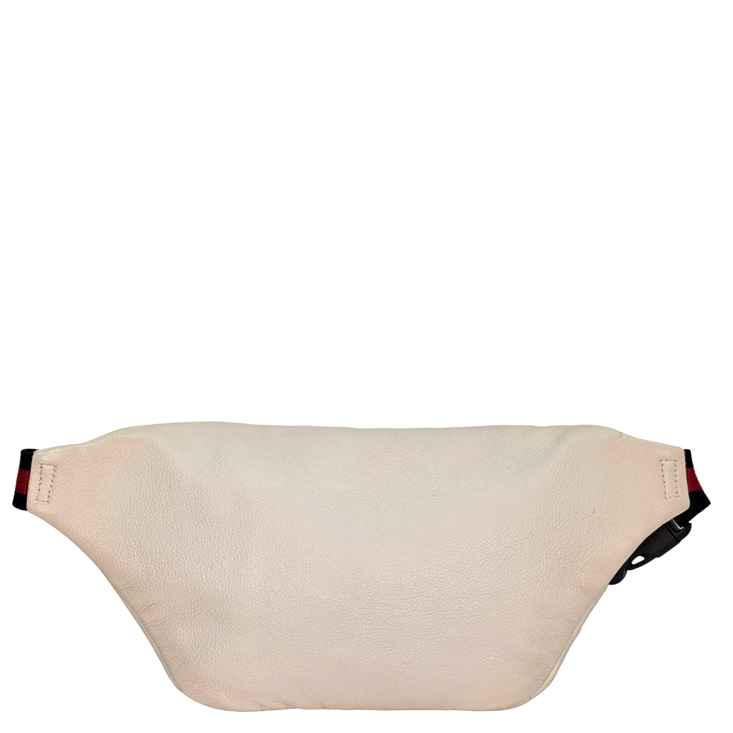 Gucci Grained Calfskin Logo Belt Bum Bag Beige