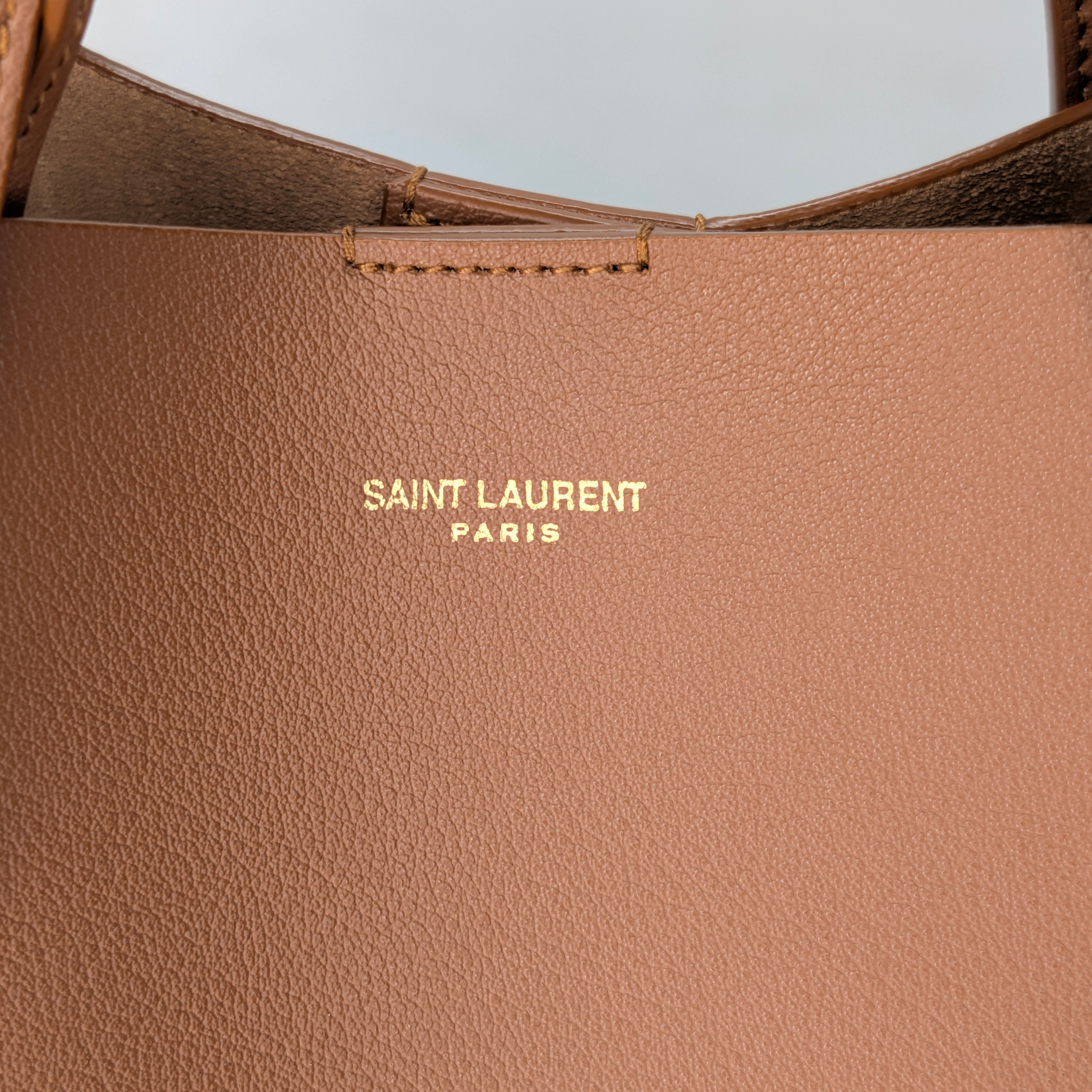 Saint Laurent Toy Shopping Tote Brown