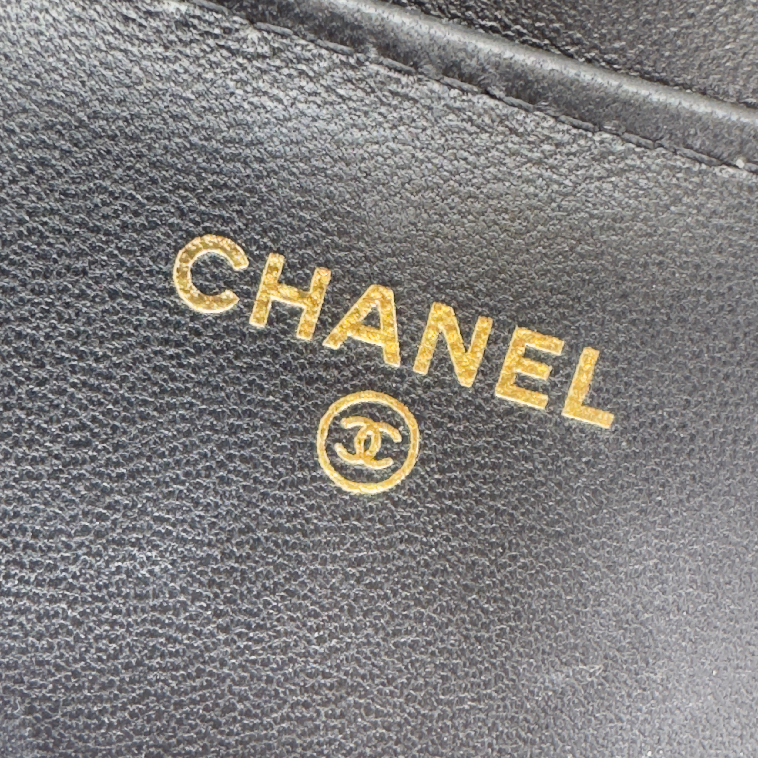 Chanel Top Handle Phone Holder on Chain Lambskin Black