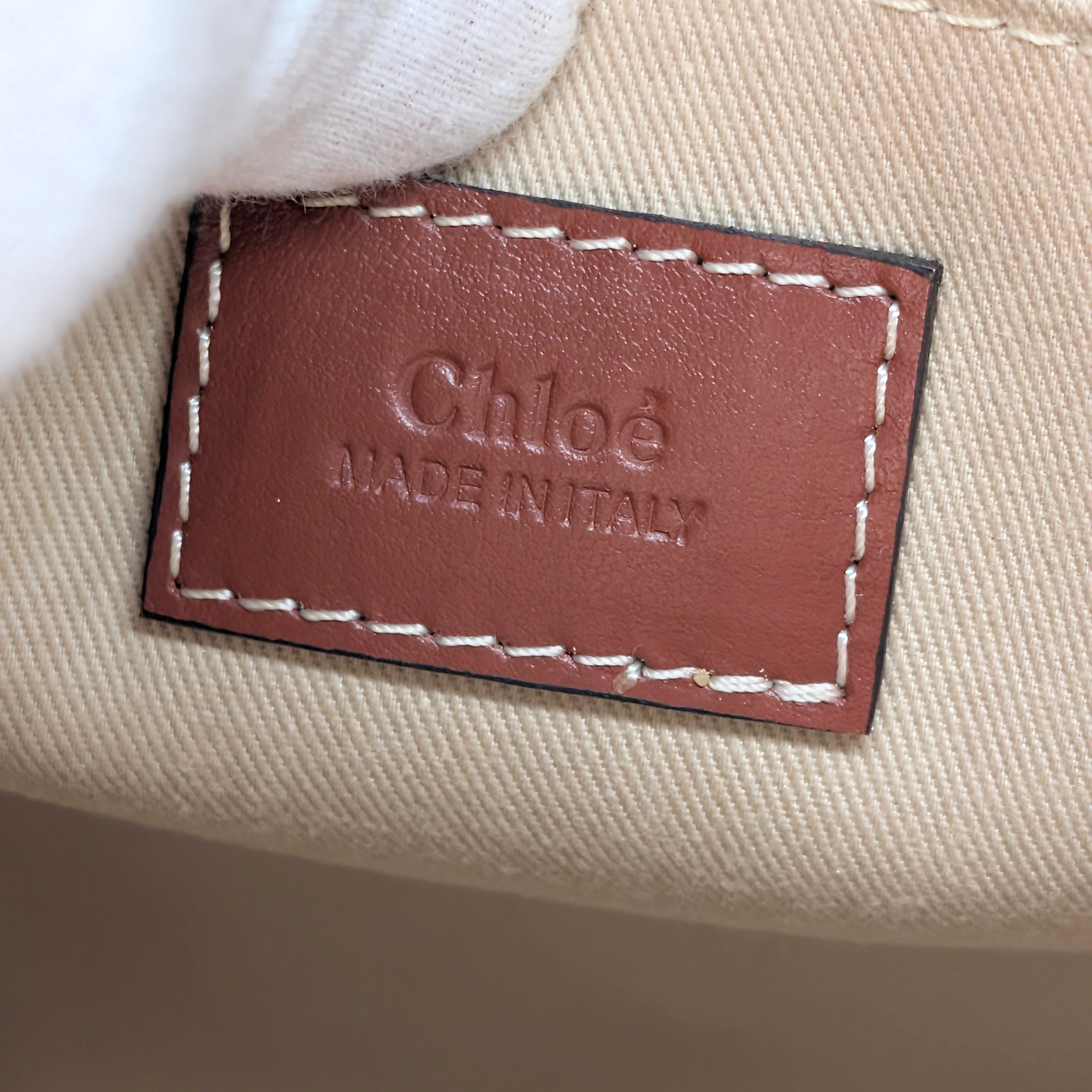 Chloé Woody Medium Canvas Tote Bag
