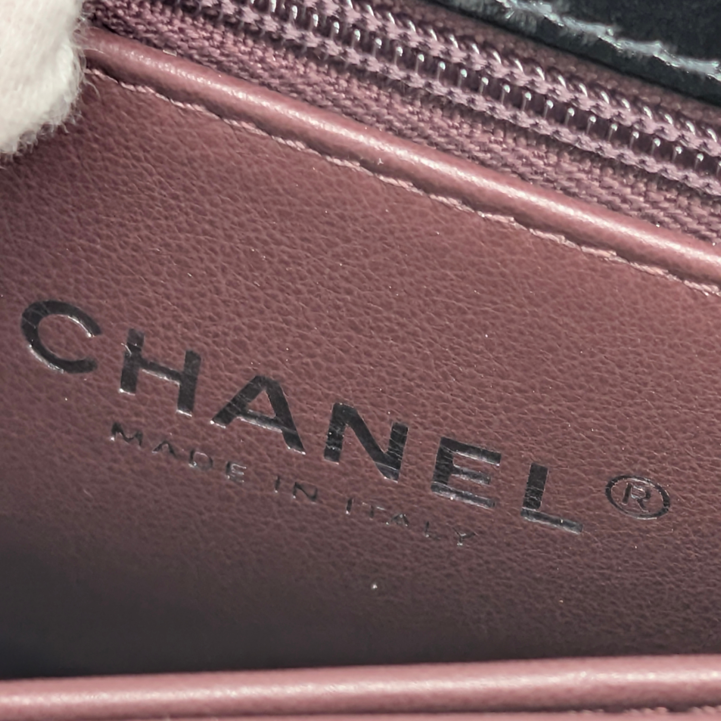 Chanel Small Coco Handle Chevron Aged Calfskin Black