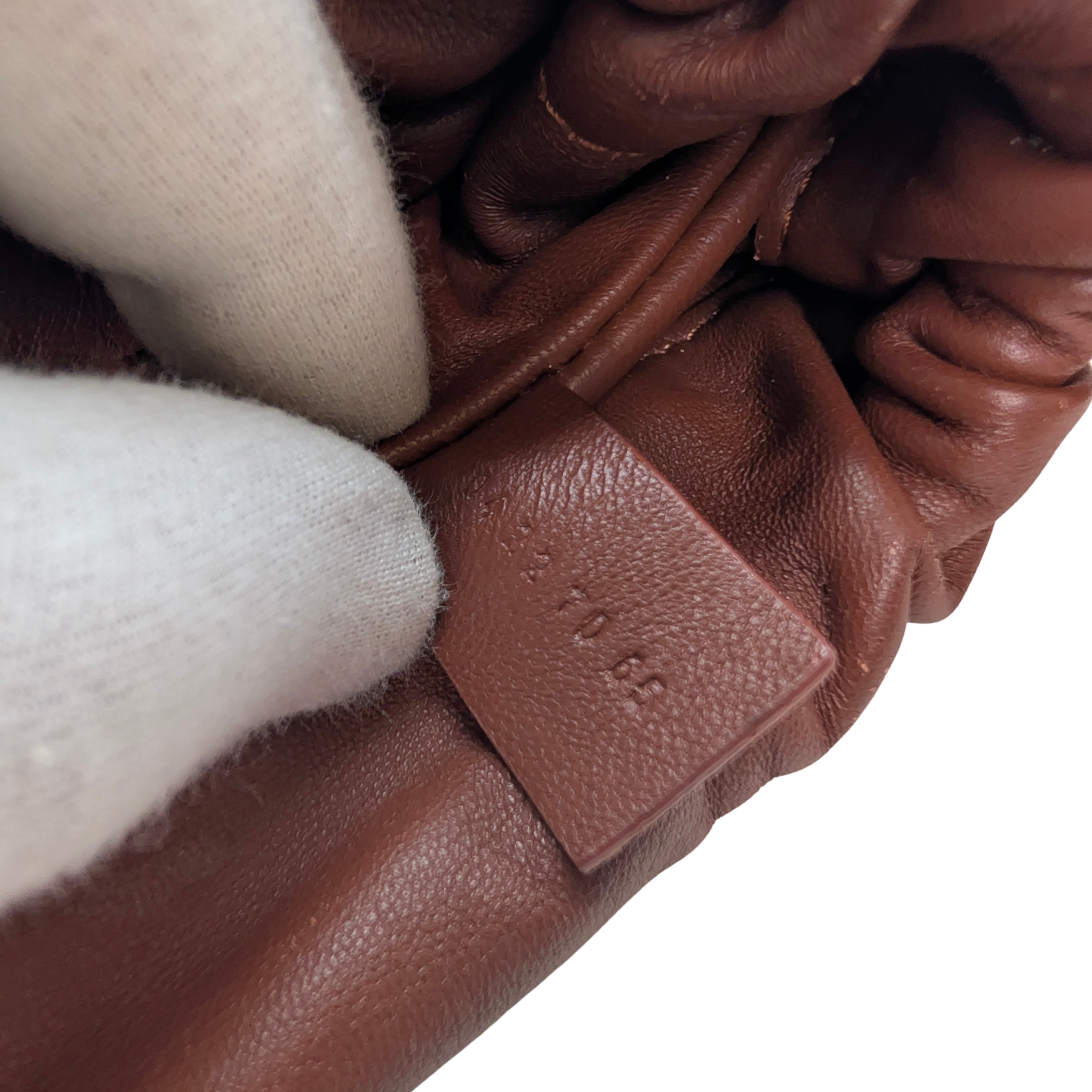 حقيبة كتف جلدية بني طراز Chloé Mate Gusset
