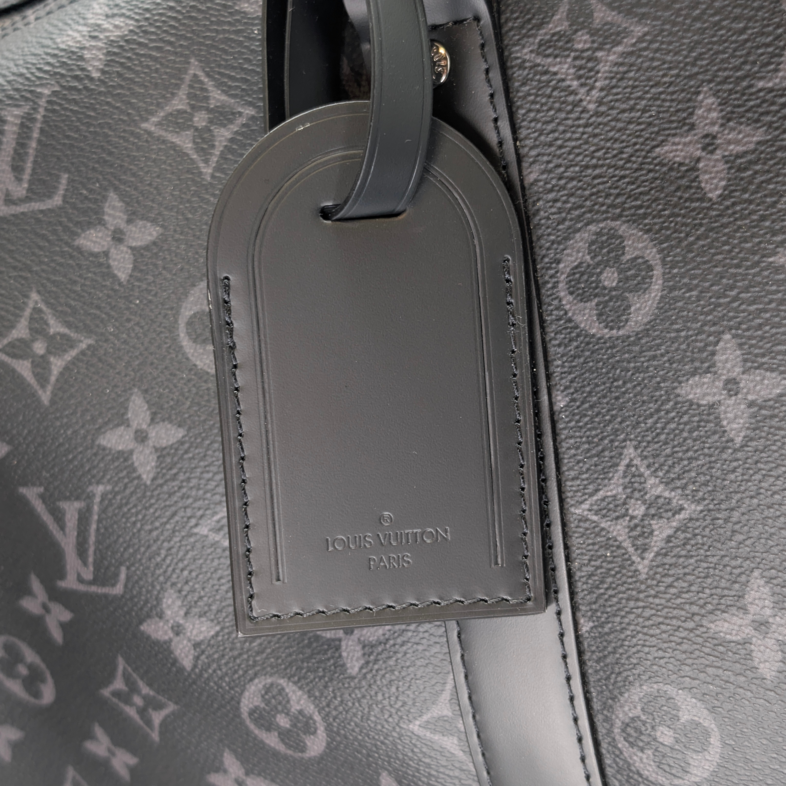 Louis Vuitton Keepall Bandoulière 55 Monogram Eclipse فحمي أسود