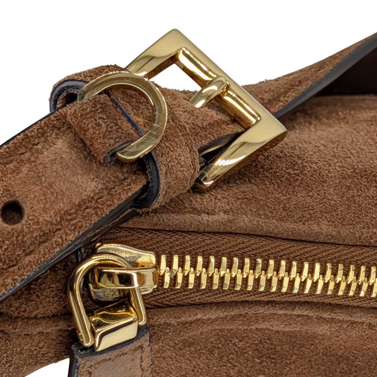 Prada Demi-Lune Suede Boat Shoulder Bag