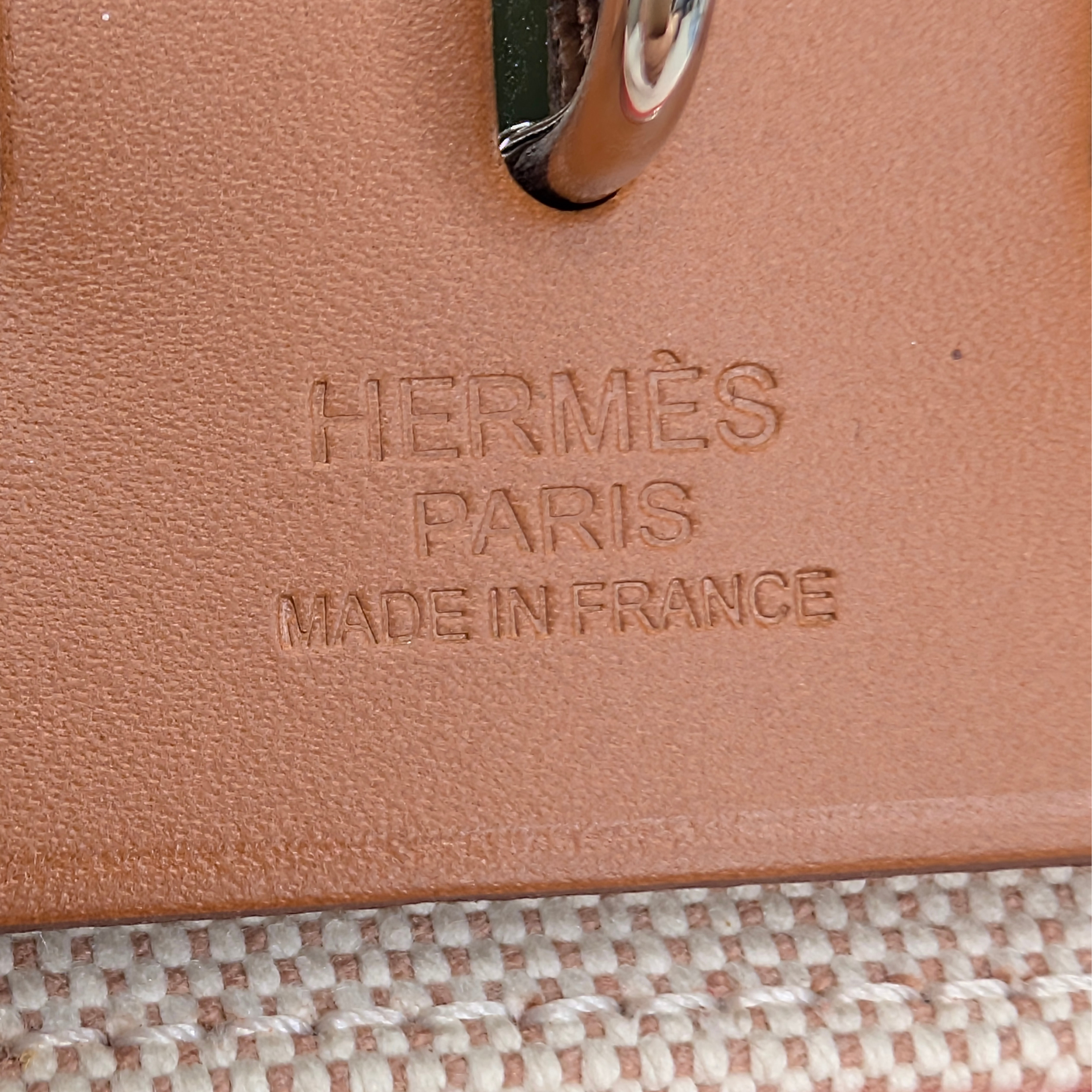 Hermes Herbag 31 Berline Canvas Hunter Orange ختم U