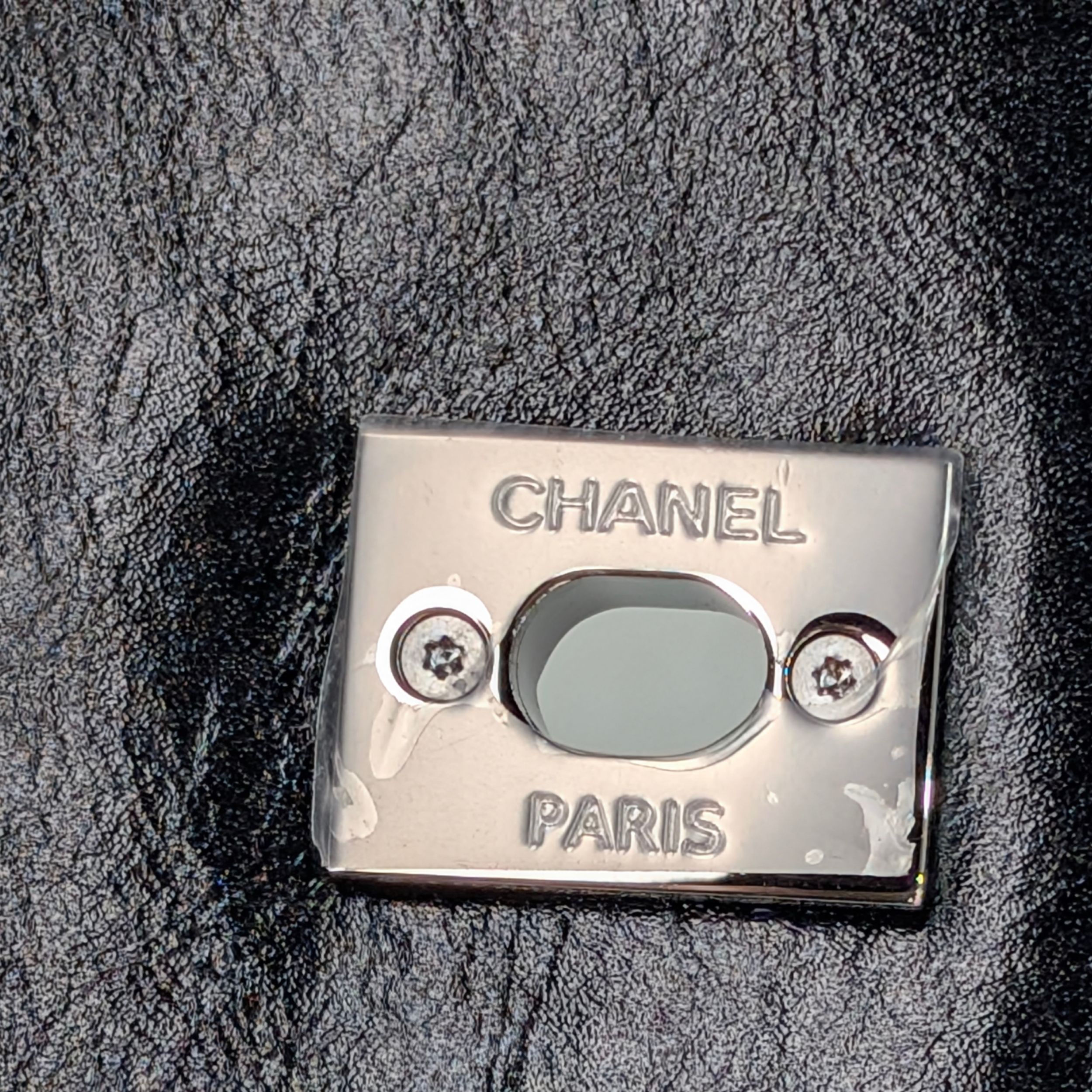 Chanel Small Coco Handle Chevron Aged Calfskin Black