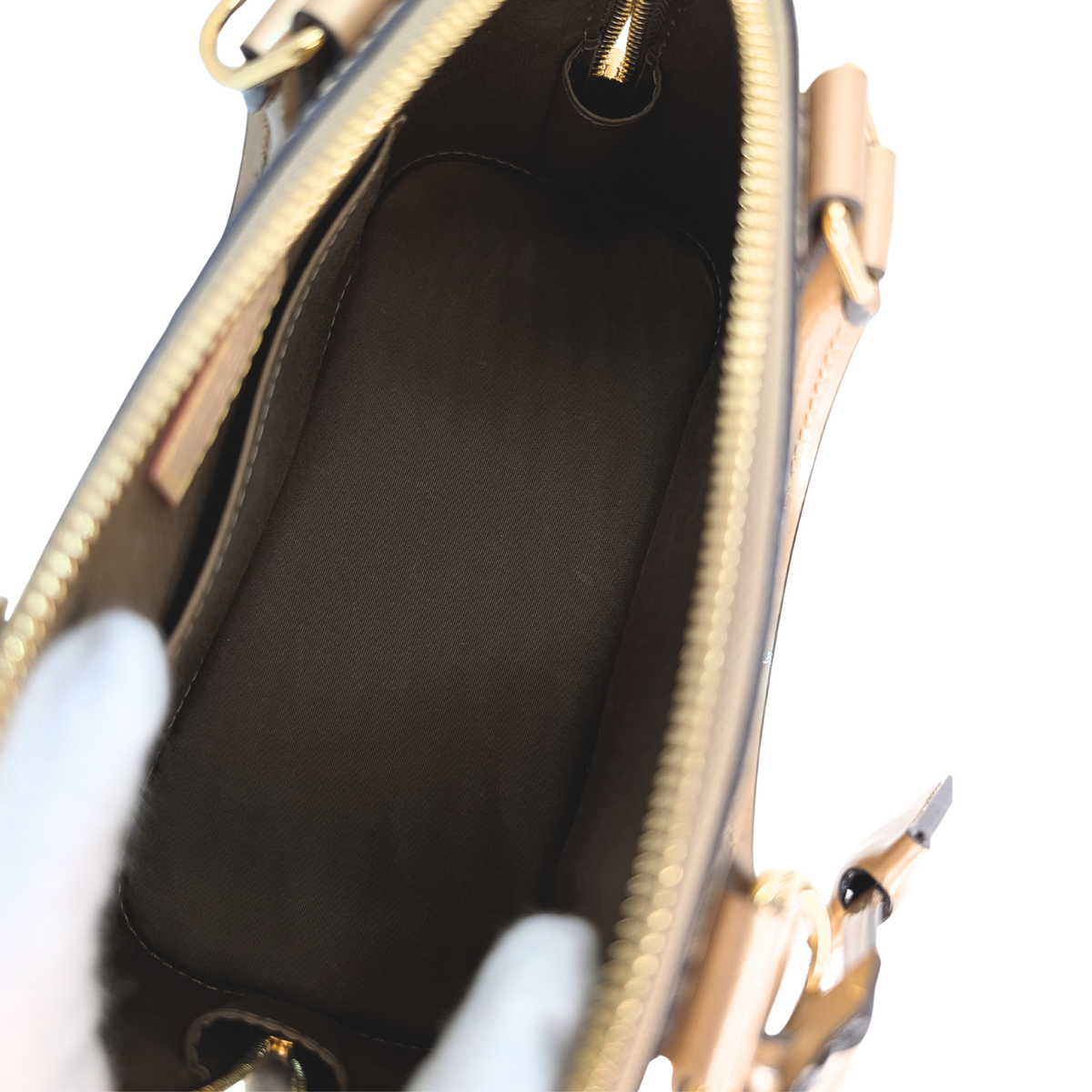 Louis Vuitton Alma BB Monogram Vernis Mordore Metallic Gold