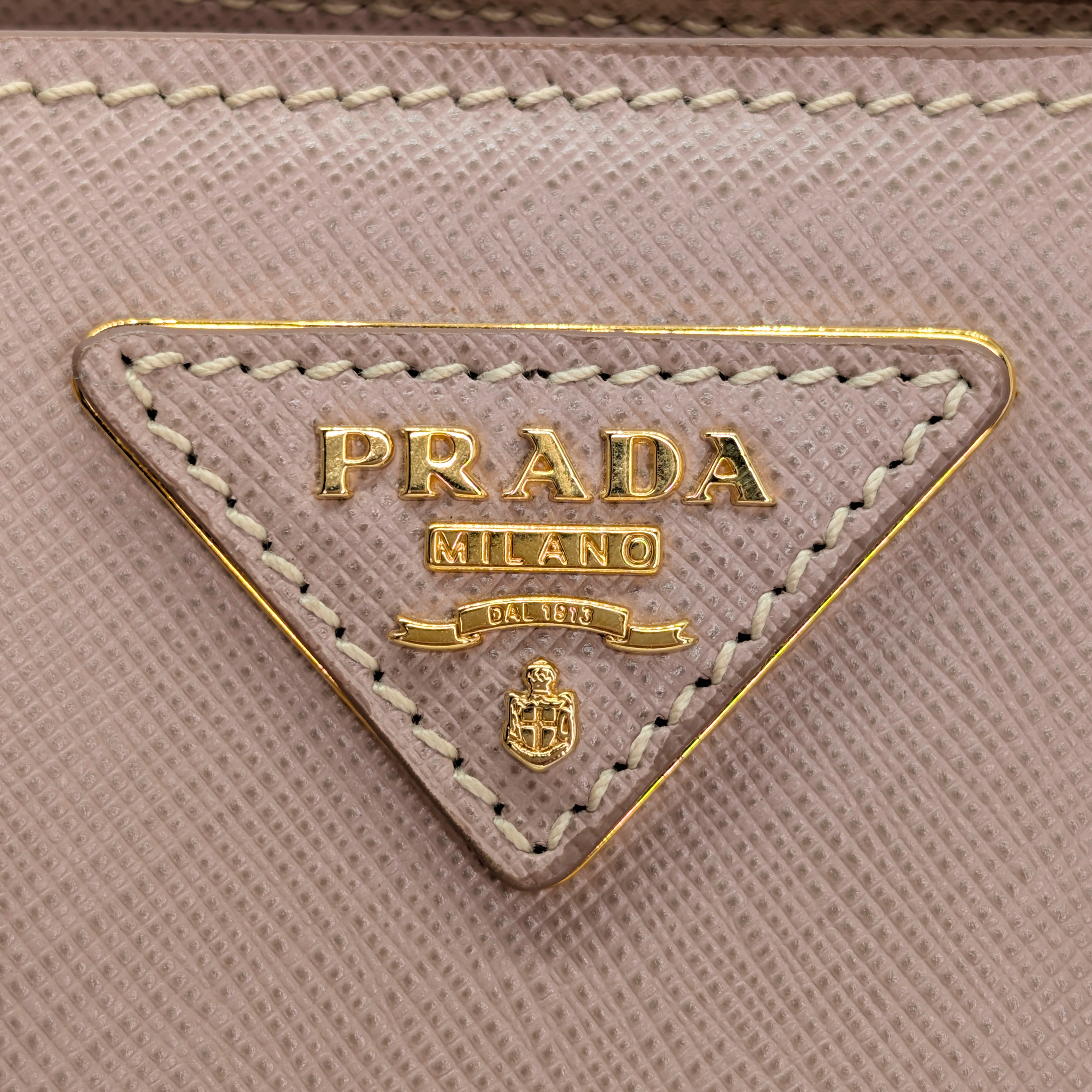 Prada Saffiano Small Galleria Lux Tote Bag Cammeo