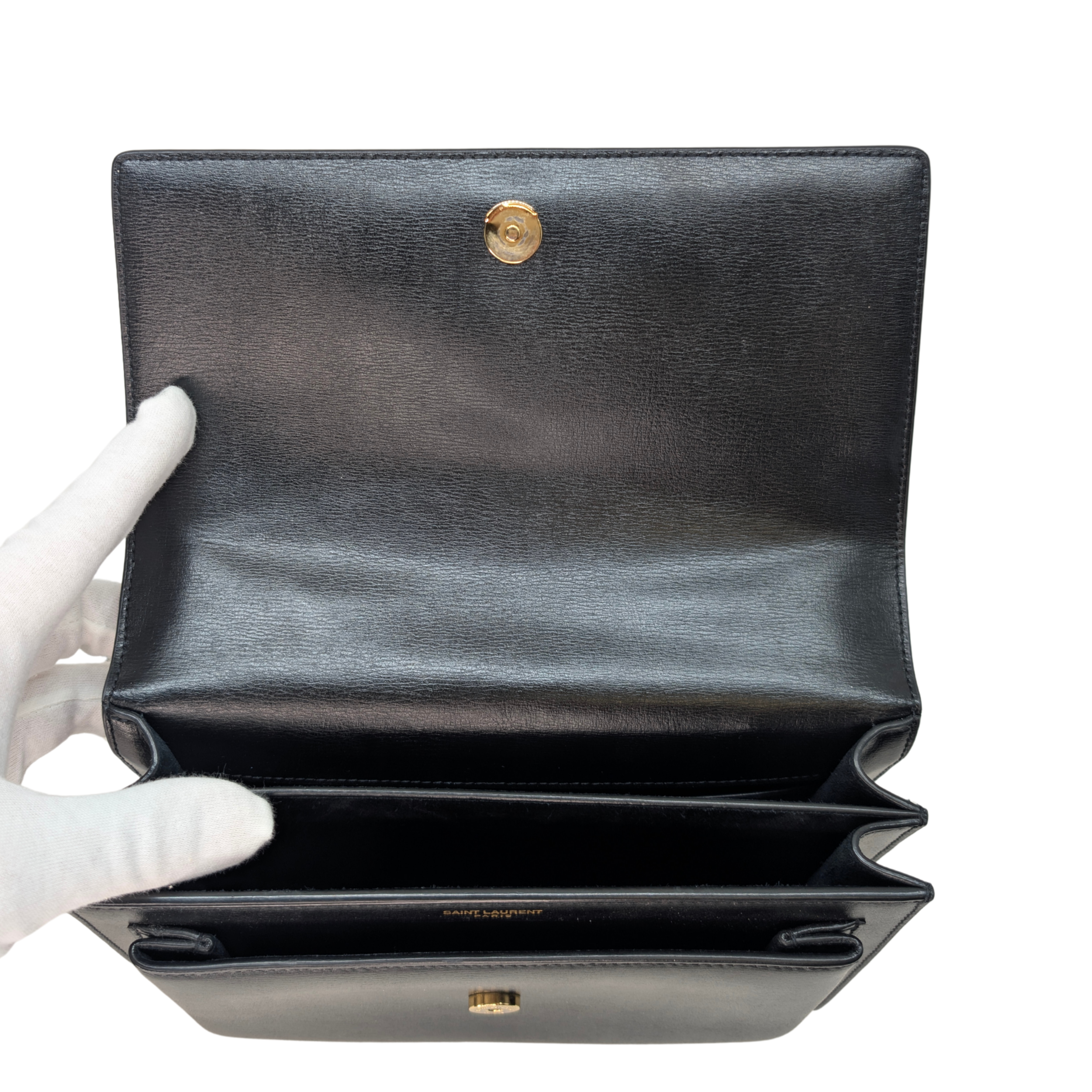 Saint Laurent Sunset Medium Crossbody Bag Black