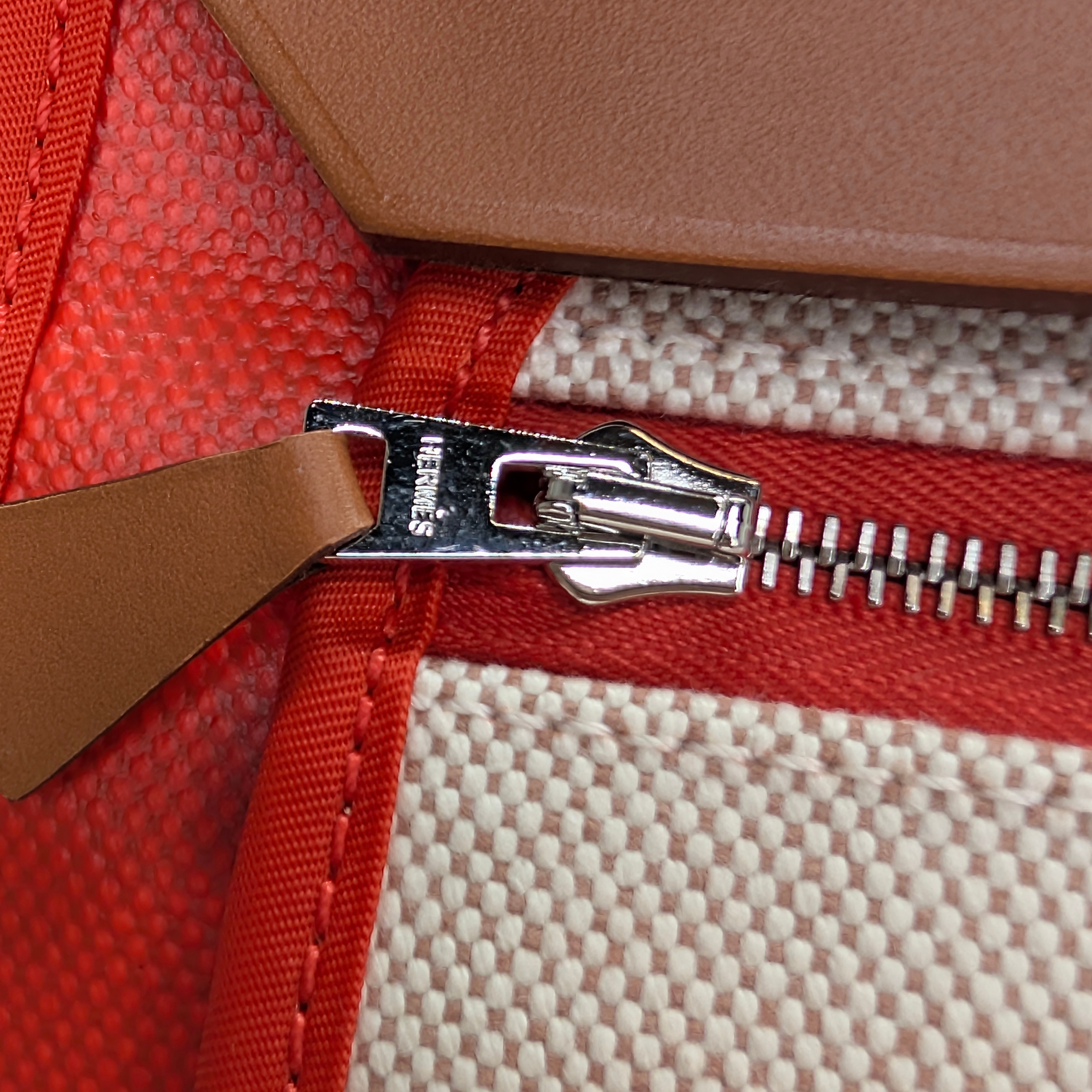 Hermes Herbag 31 Berline Canvas Hunter Orange ختم U