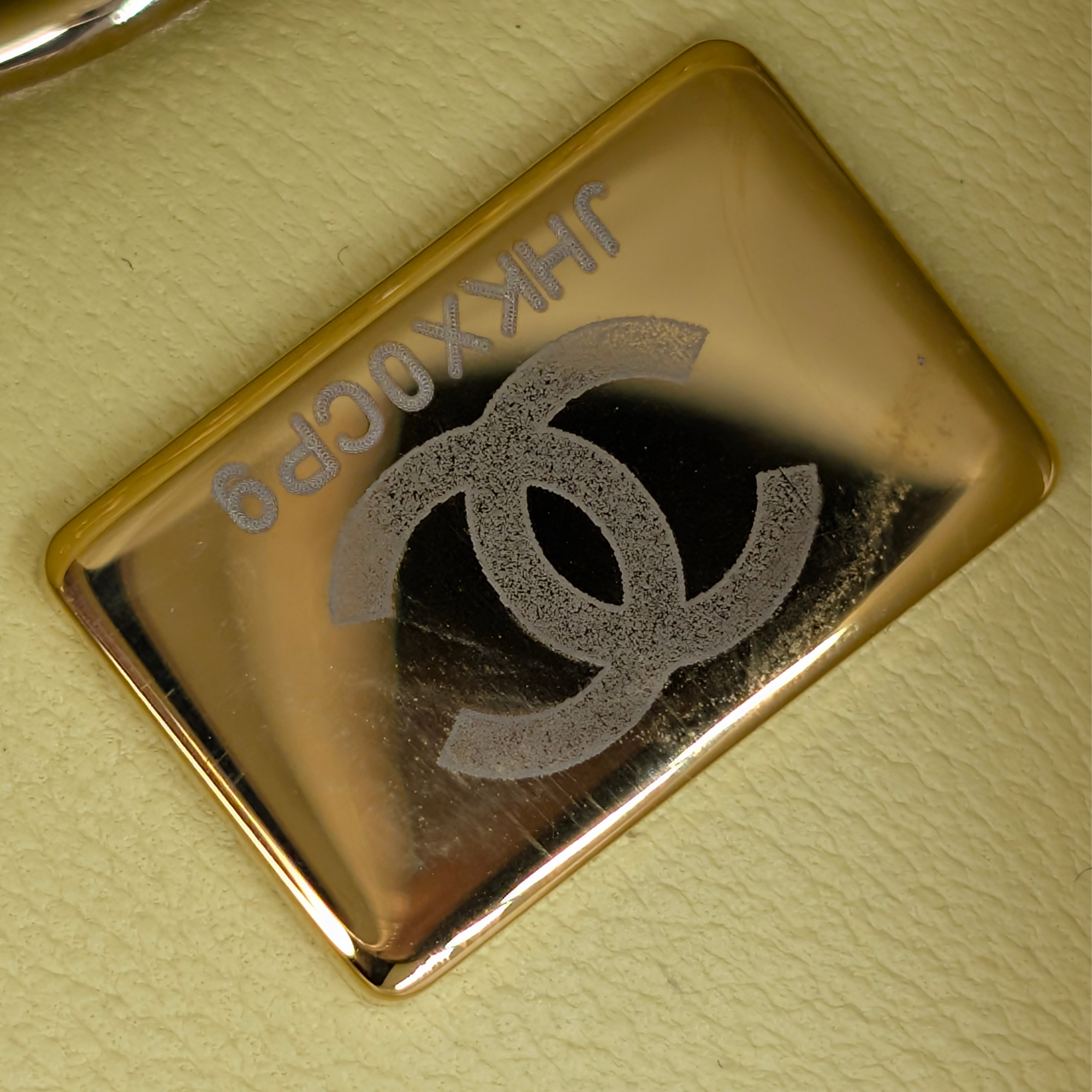 Chanel Mini Rectangular Top Handle Flap Bag Yellow