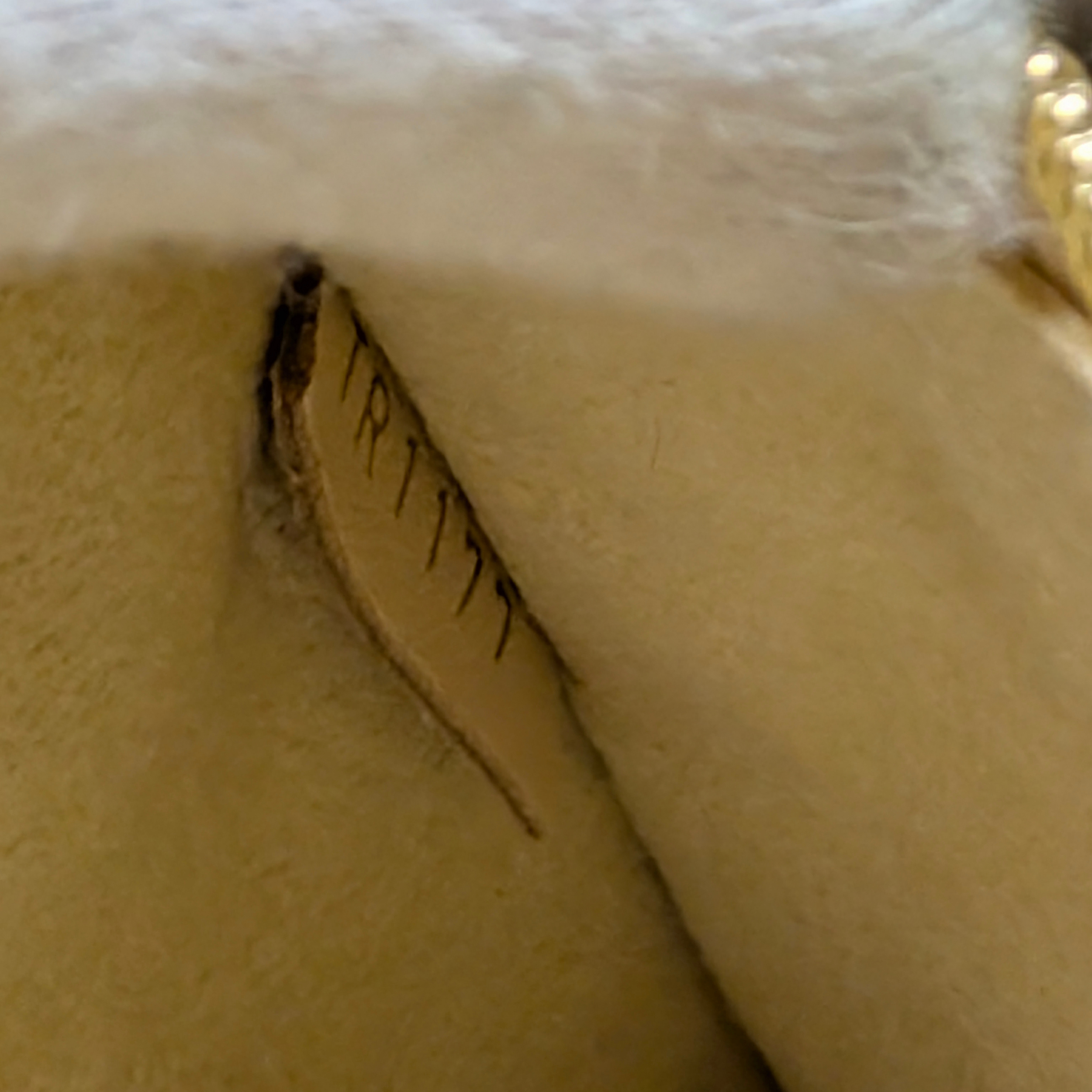 حقيبة لوي فيتون دبل في الجلدية باللون البيج بنقشة المونوغرام