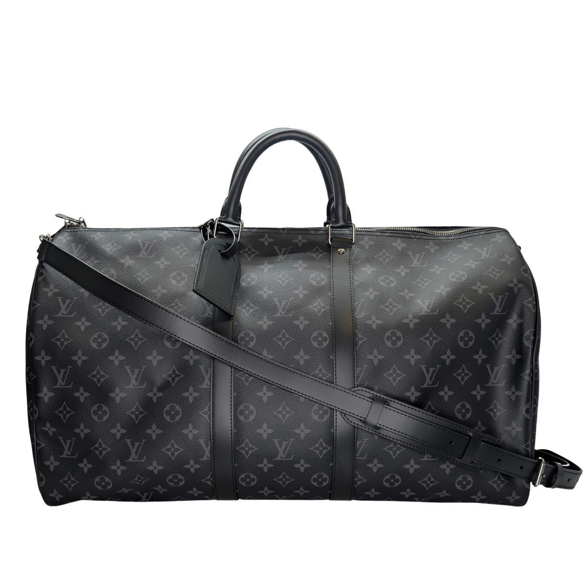 Louis Vuitton Keepall Bandoulière 55 Monogram Eclipse فحمي أسود