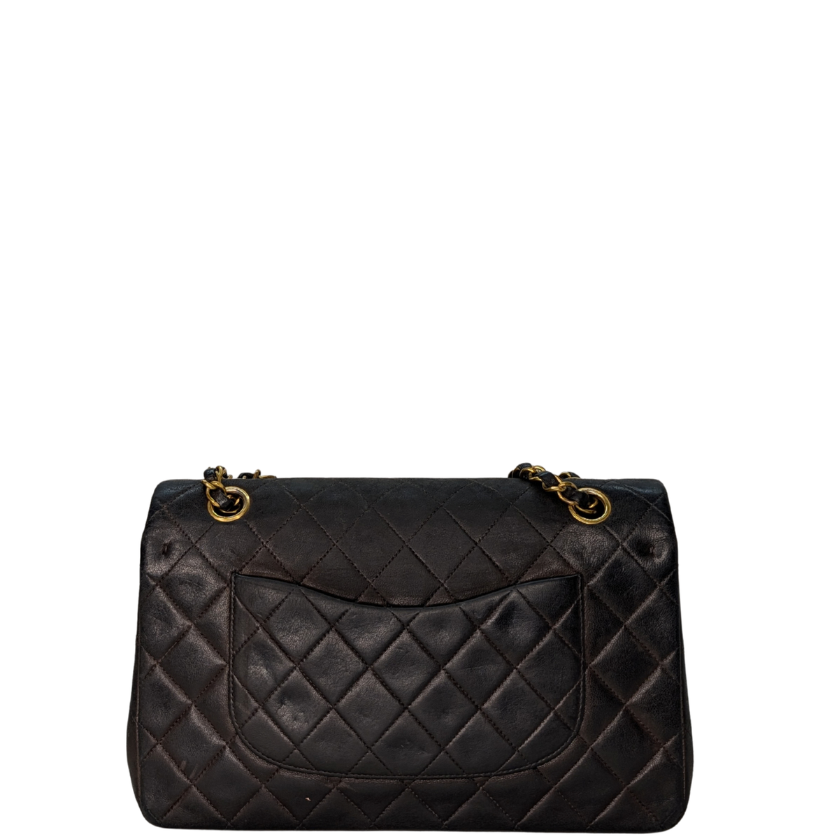 Chanel Vintage Classic Double Flap Medium Lambskin Black