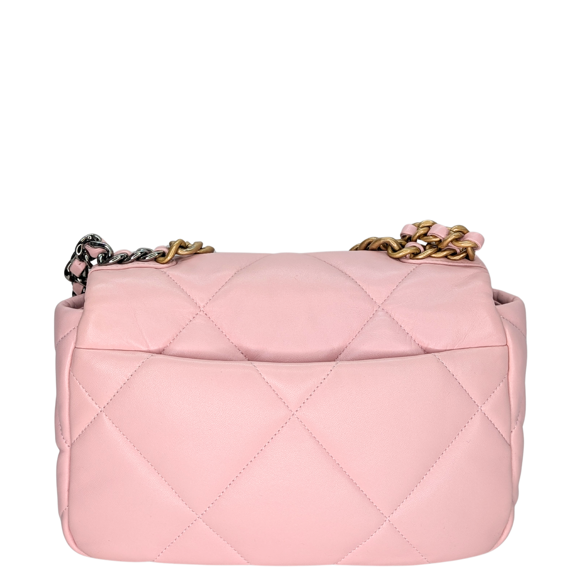 Chanel 19 Small Light Pink Lambskin Bag Microchip