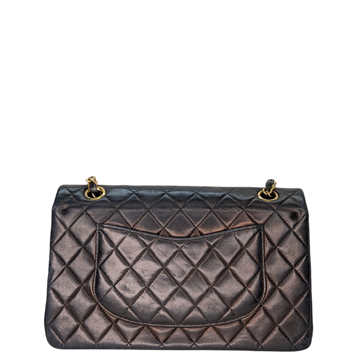 Chanel Vintage Classic Double Flap Medium Lambskin Black