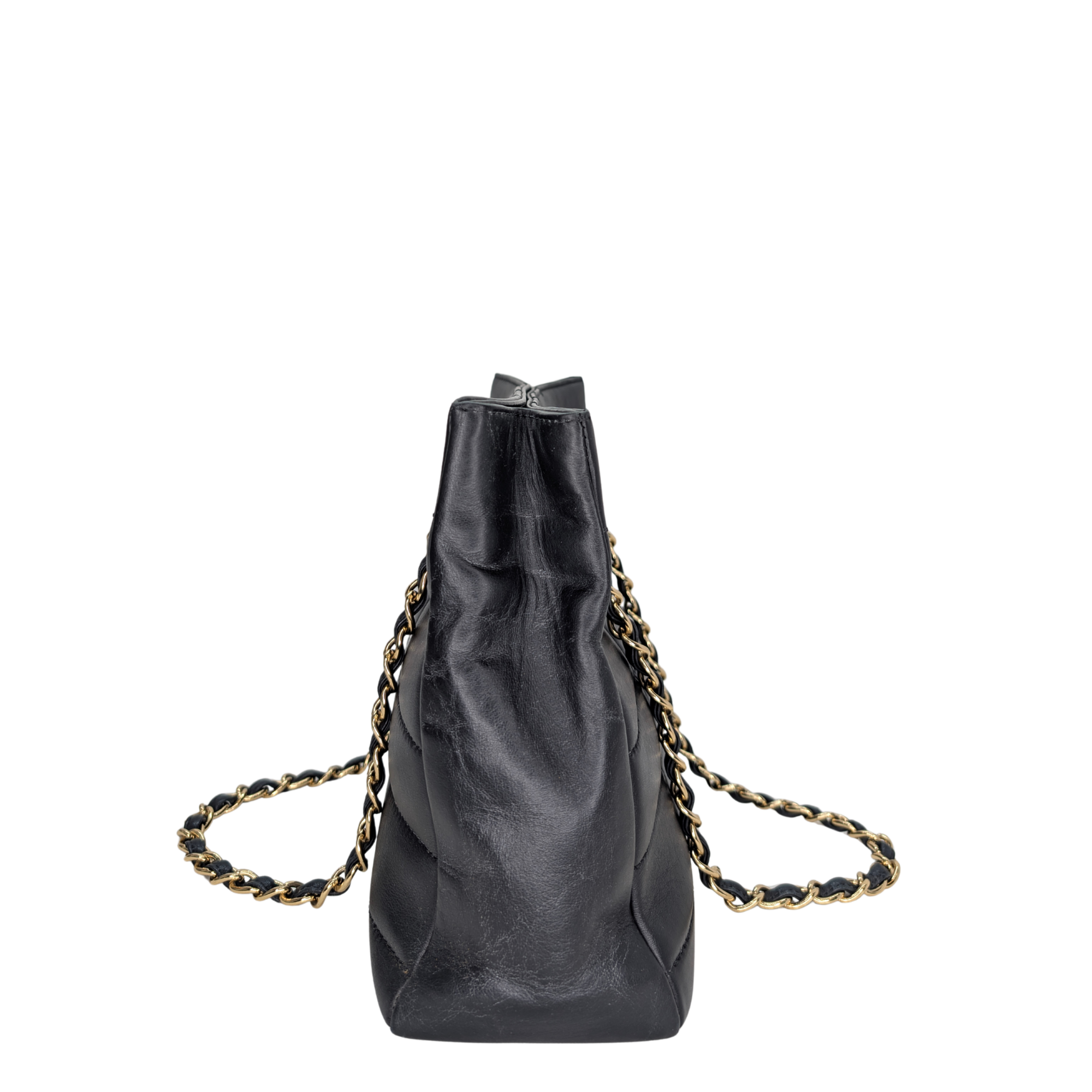 Chanel Chocolate Bar Grand Shopping Tote Black