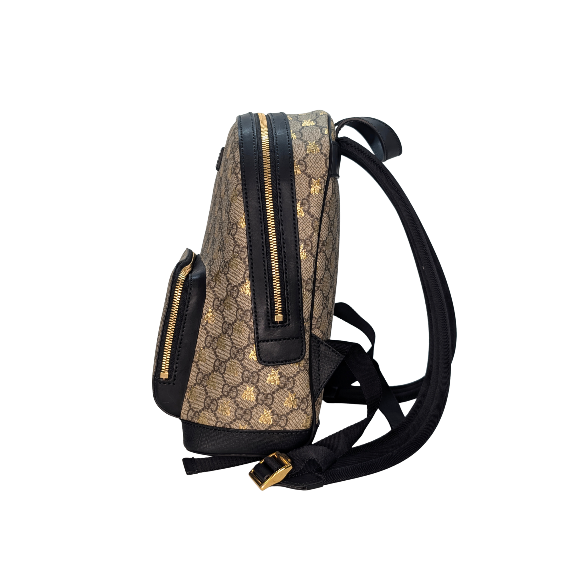 Gucci GG Supreme Bees Backpack Beige