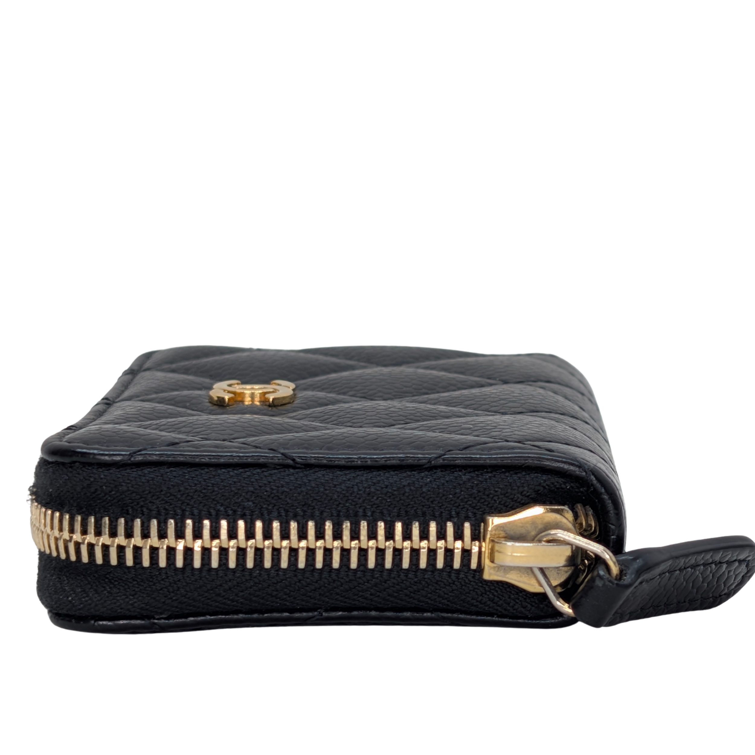 Chanel Classic Zipped Coin Purse Wallet Caviar Black