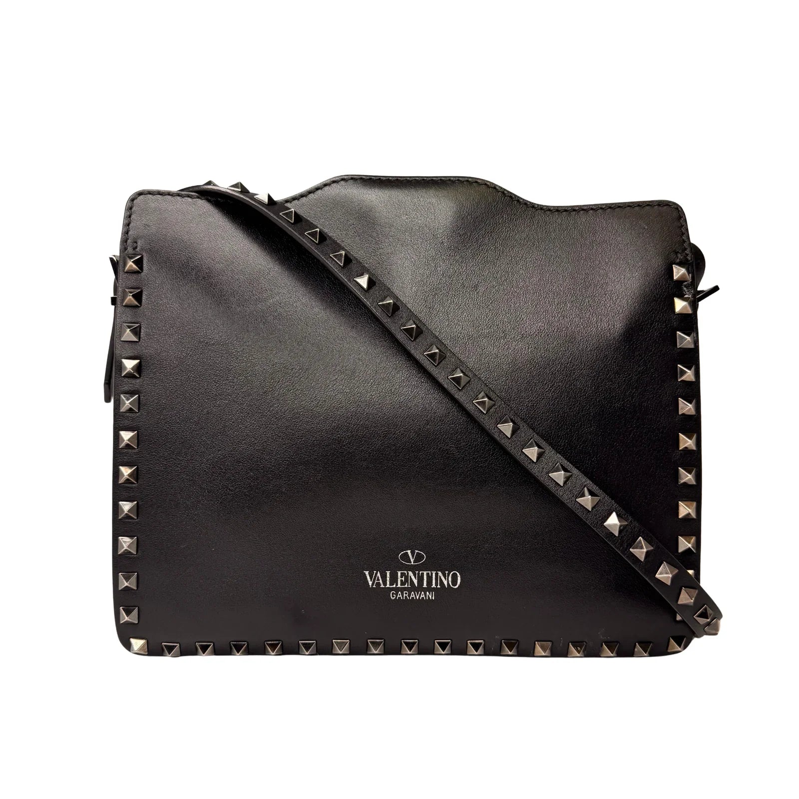 Valentino Black Leather Shoulder Bag - Lost Designer