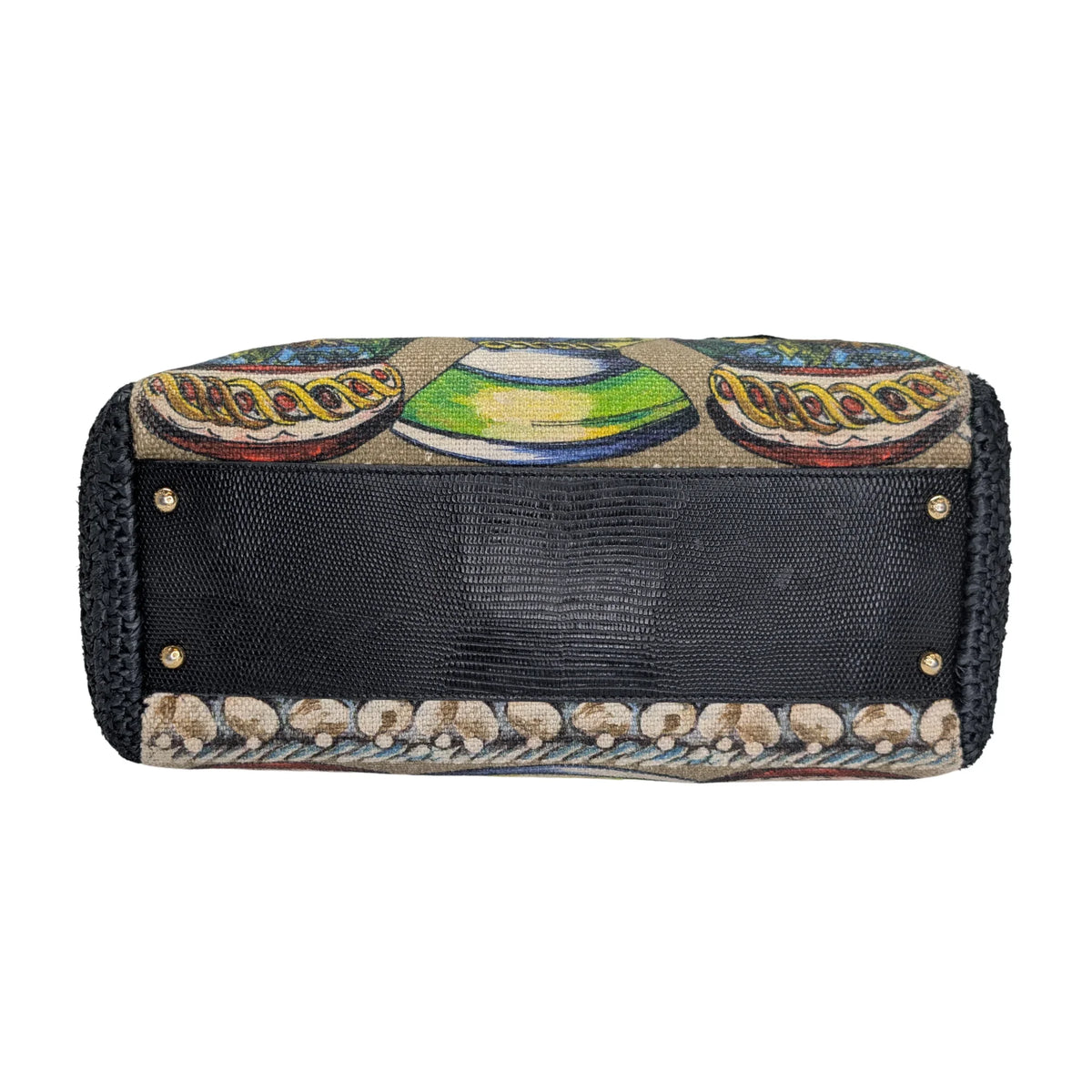 Dolce & Gabbana Sicily Handbag Floral/Black - Lost Designer