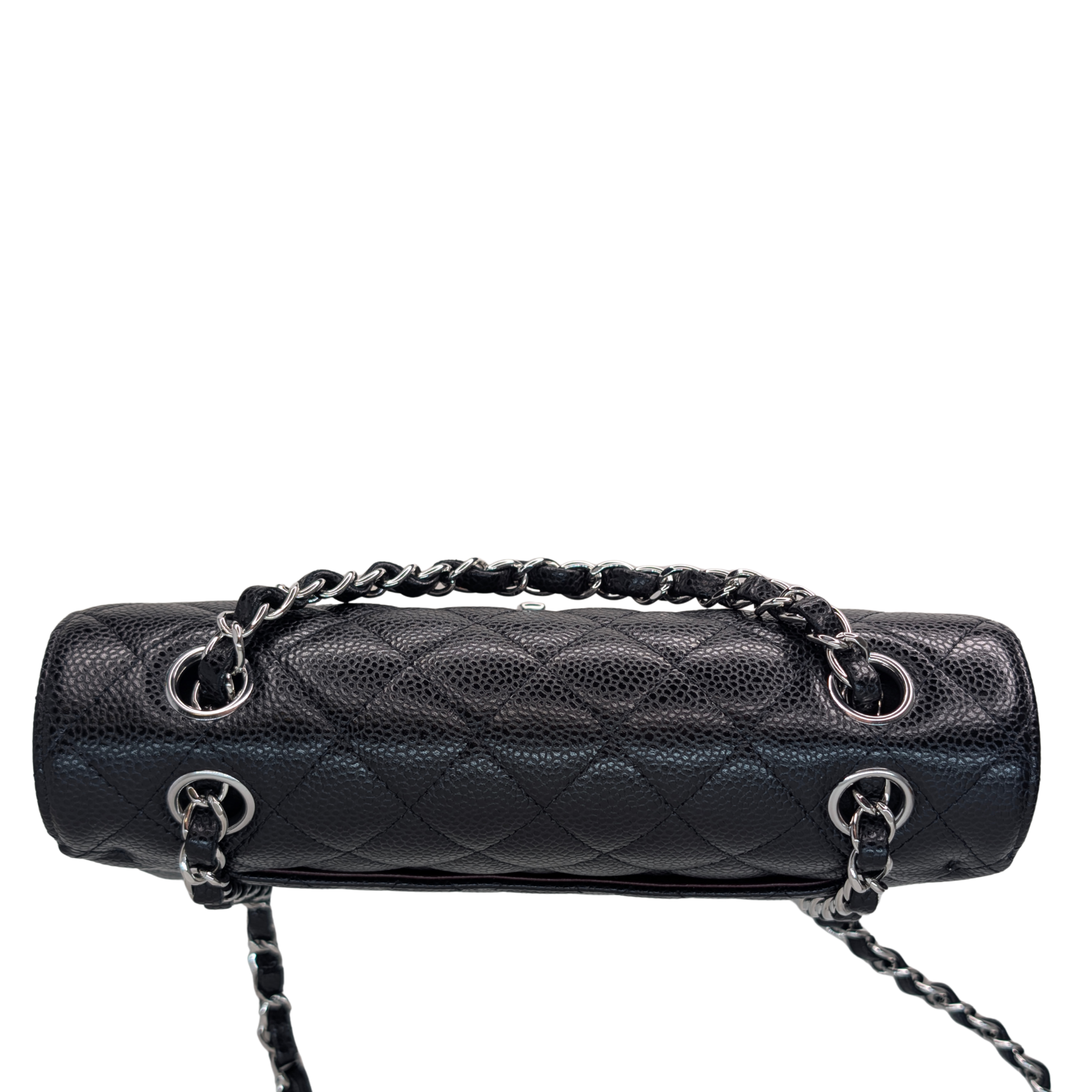 Chanel Classic Double Flap Caviar Black SHW Microchipped