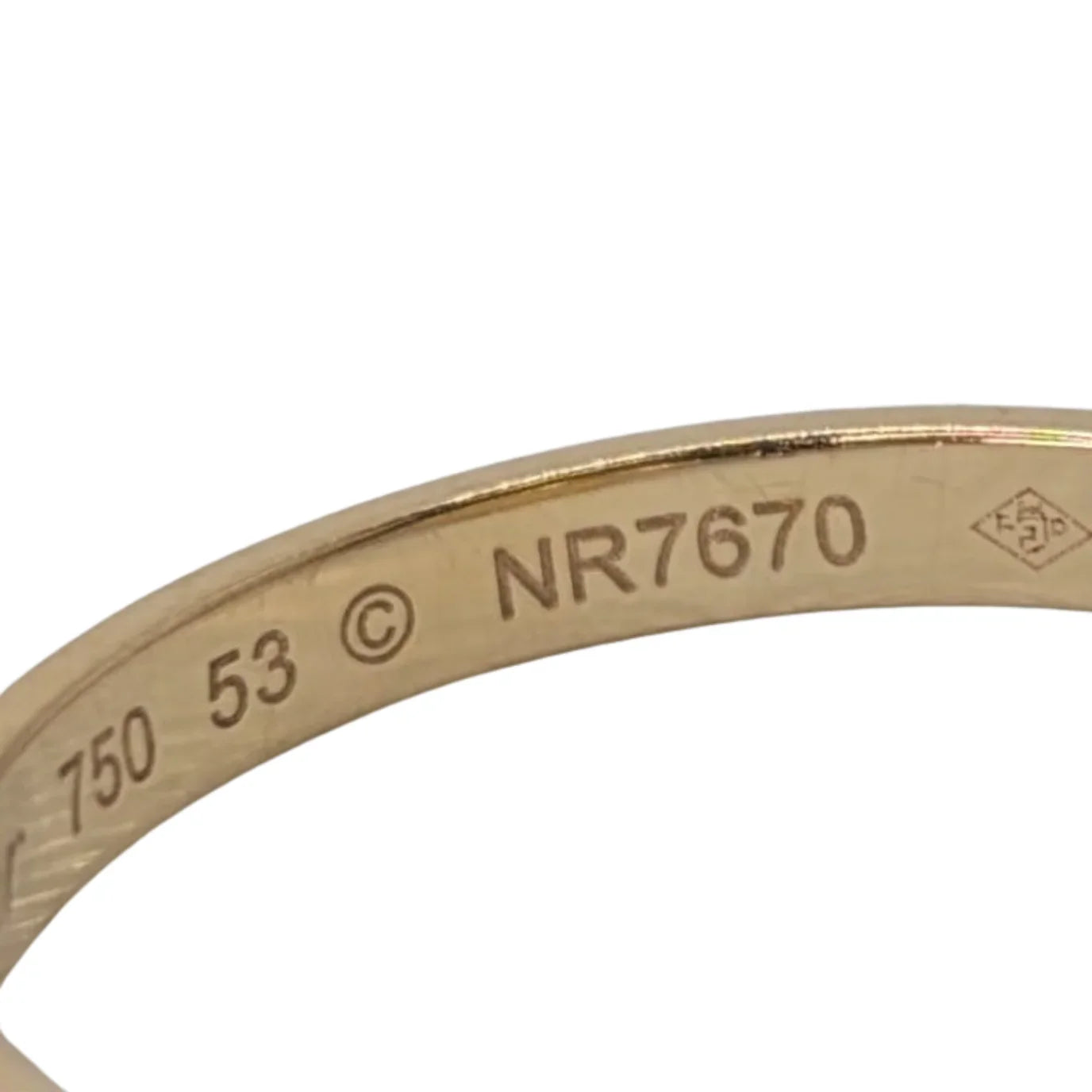 Cartier Pasha Mother Of Pearl 18K Gold Ring Size M½ - Lost Designer