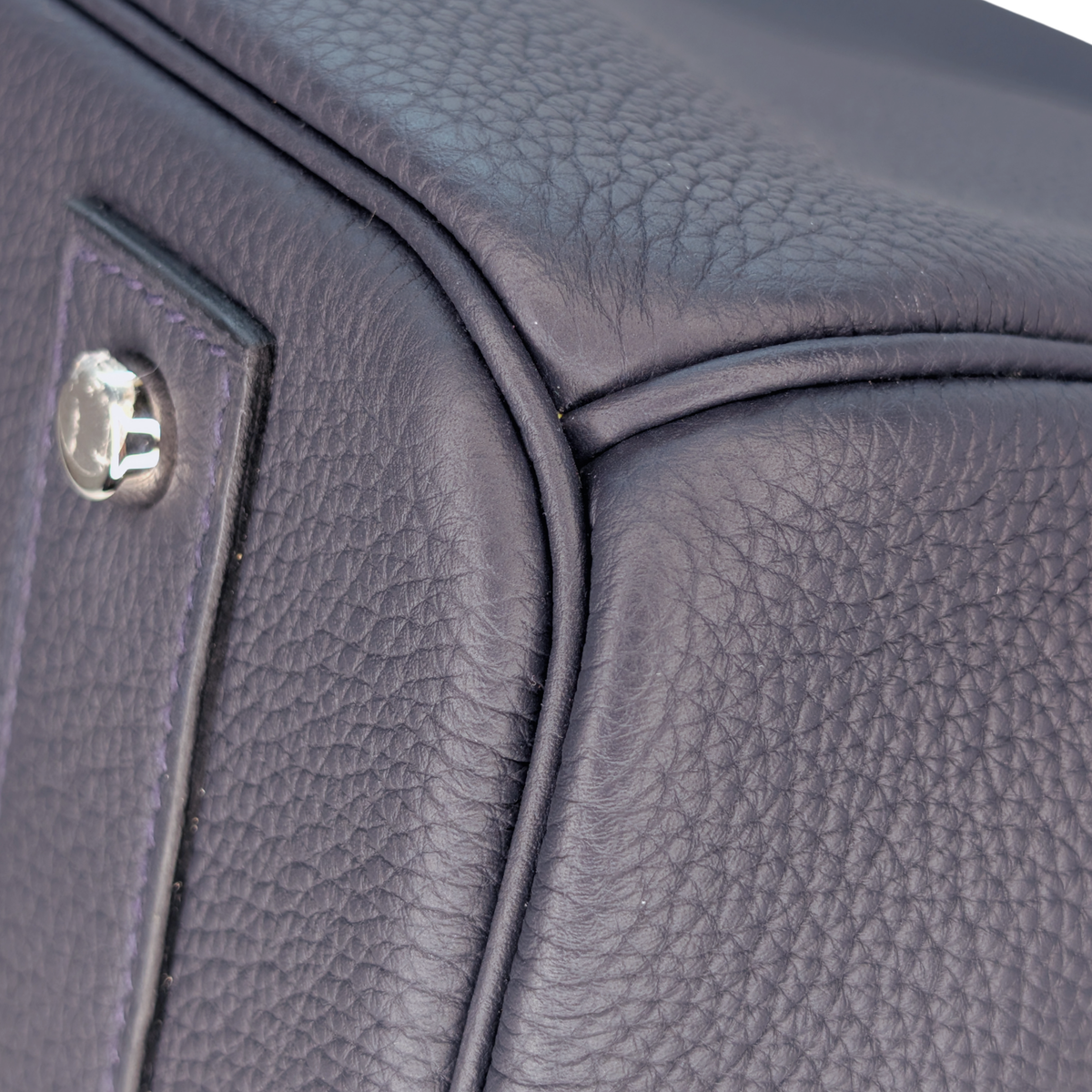 Hermes Hac Birkin 40 Togo SHW Stamp B Bleu Nuit