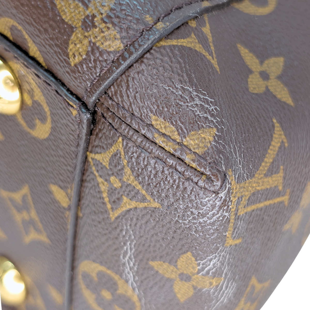 Louis Vuitton Monogram Montaigne MM Handbag Shoulder Bag Brown