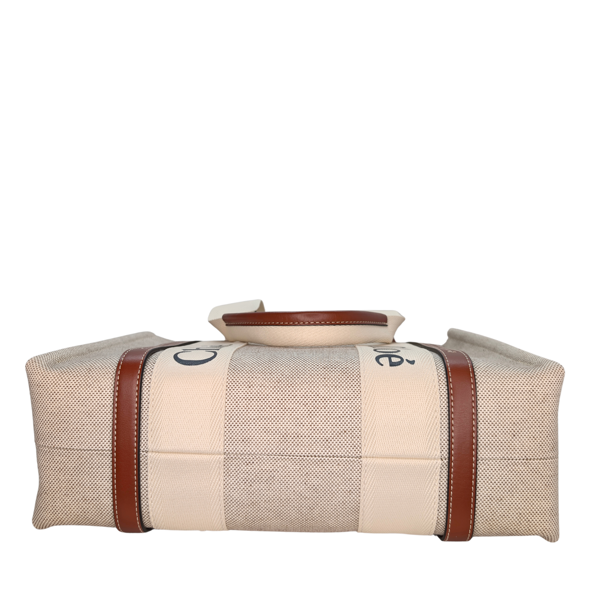 Chloé Woody Medium Canvas Tote Bag