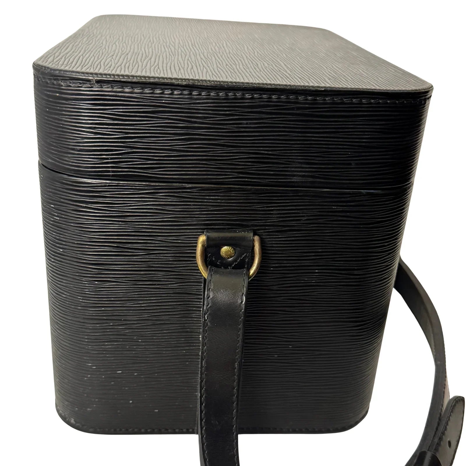 Louis Vuitton Black Epi Leather Train Case Luggage bag Black - Lost Designer
