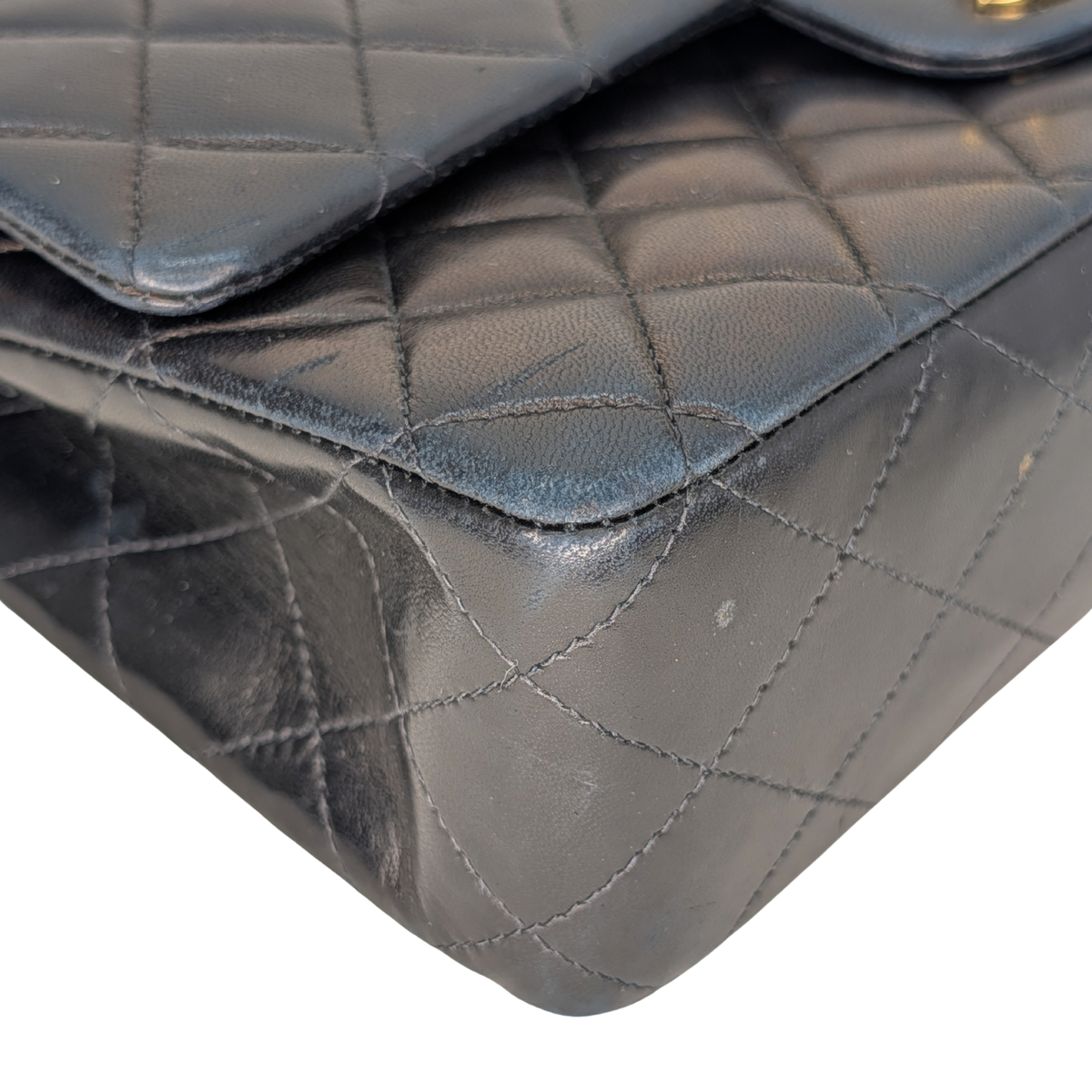 Chanel Vintage Classic Double Flap Medium Lambskin Black