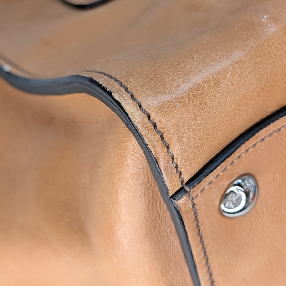 Prada Glace Tote Bag Brown