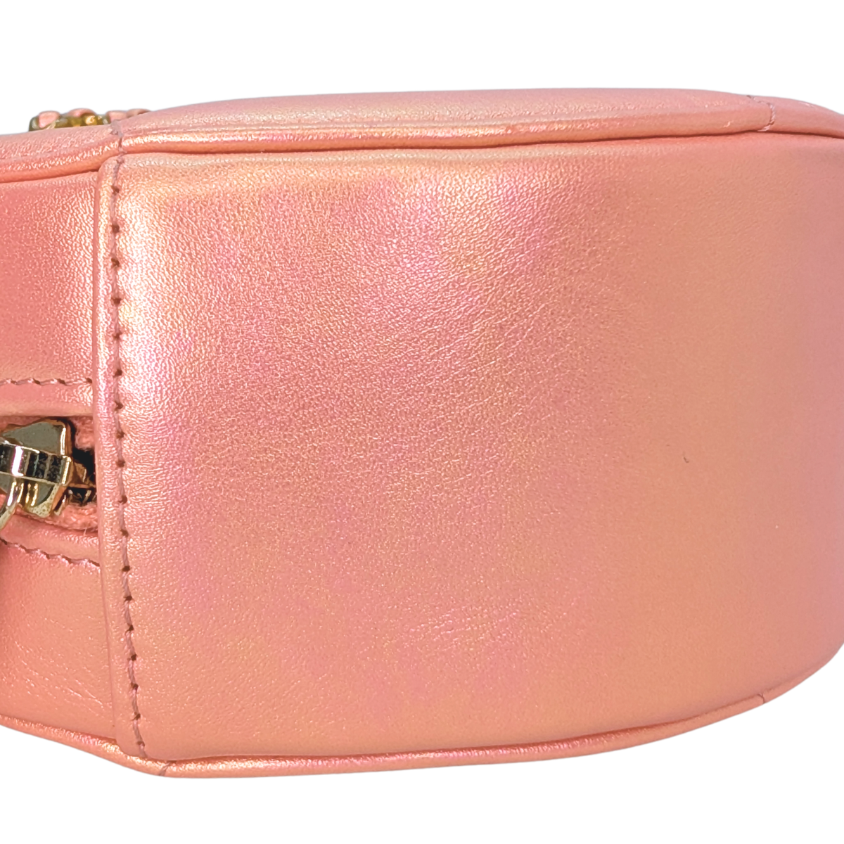 Chanel 19 Round Clutch with Chain Iridescent Pink Bag