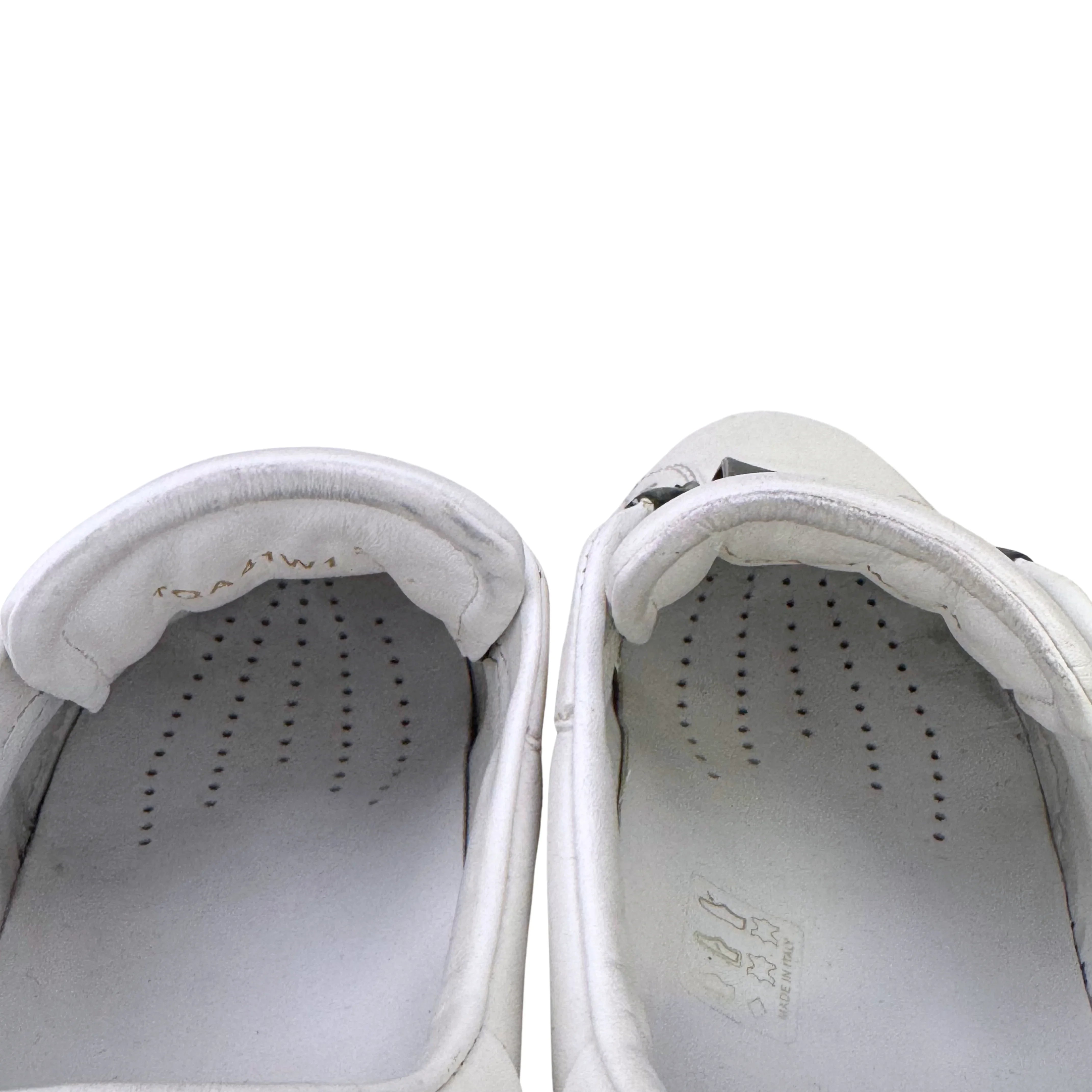 Valentino Open Slip On Sneaker White & Black Women's Size 38 - Lost Designer