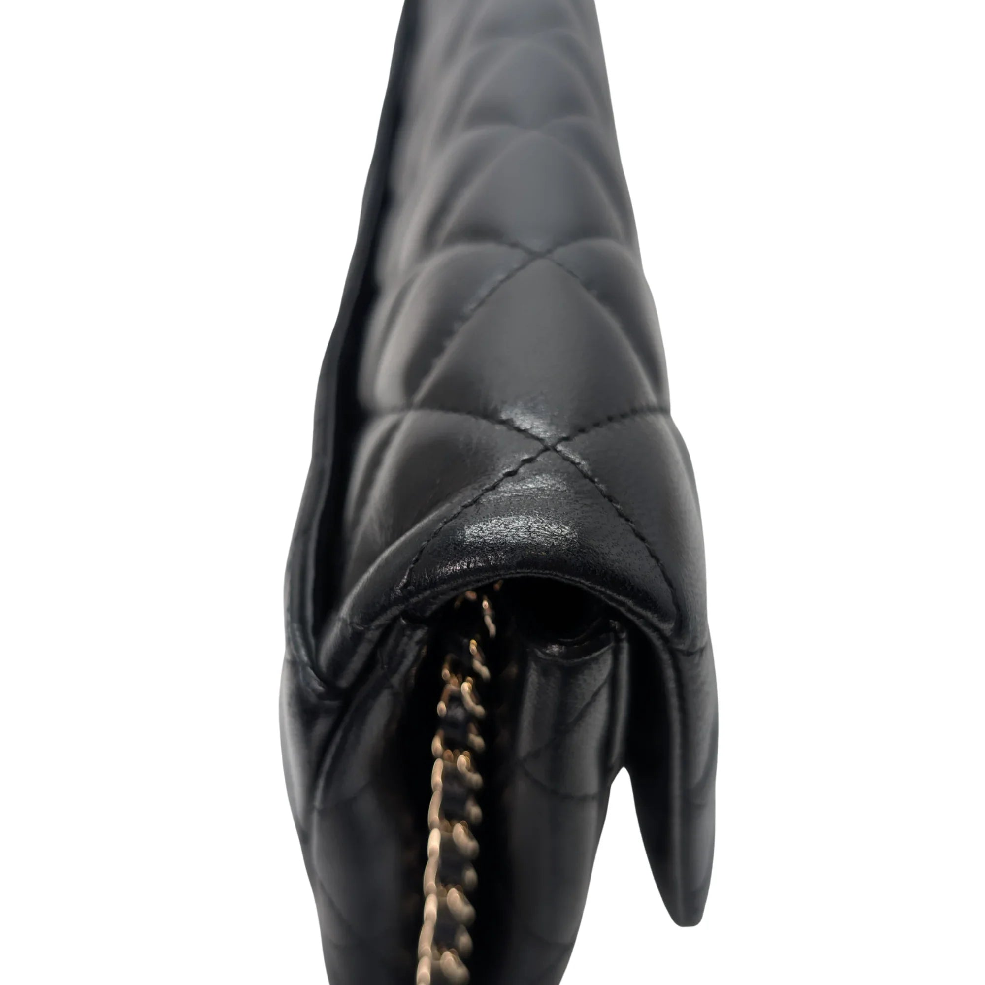 Chanel Classic Quilted Clutch With Chain Black - Lost Designer