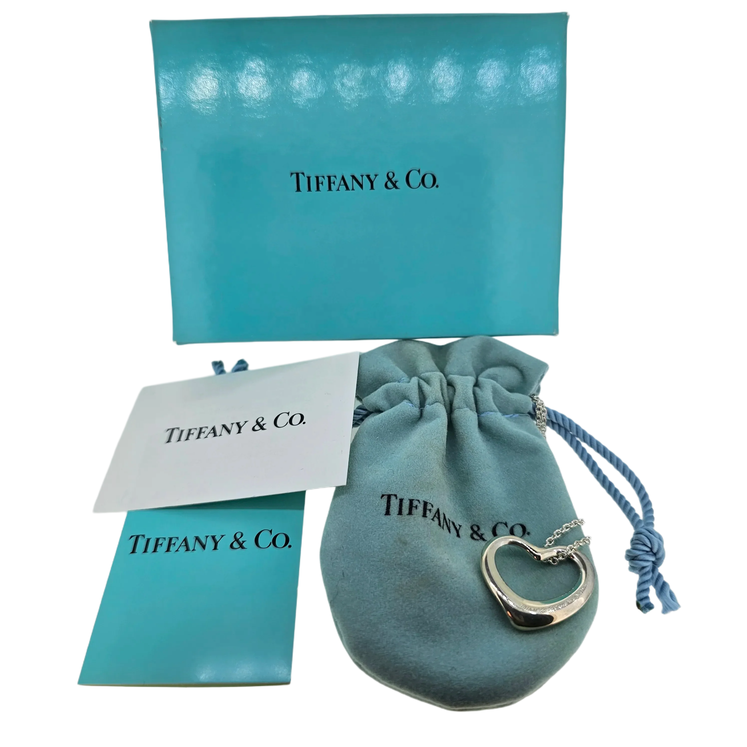 Tiffany & Co Elsa Peretti Medium Heart Sterling Silver Necklace - Lost Designer