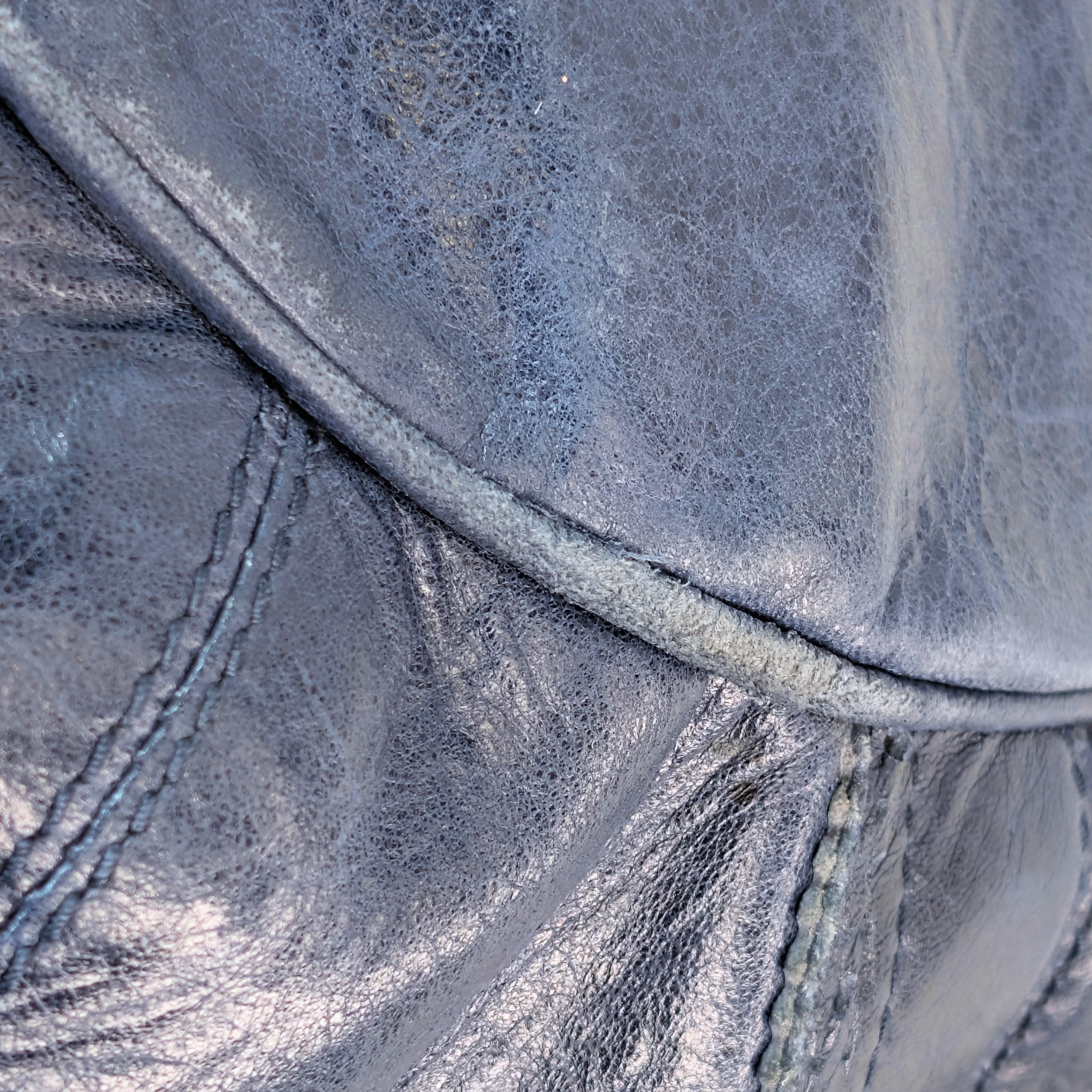 Balenciaga Pompon Motocross City Bag Navy