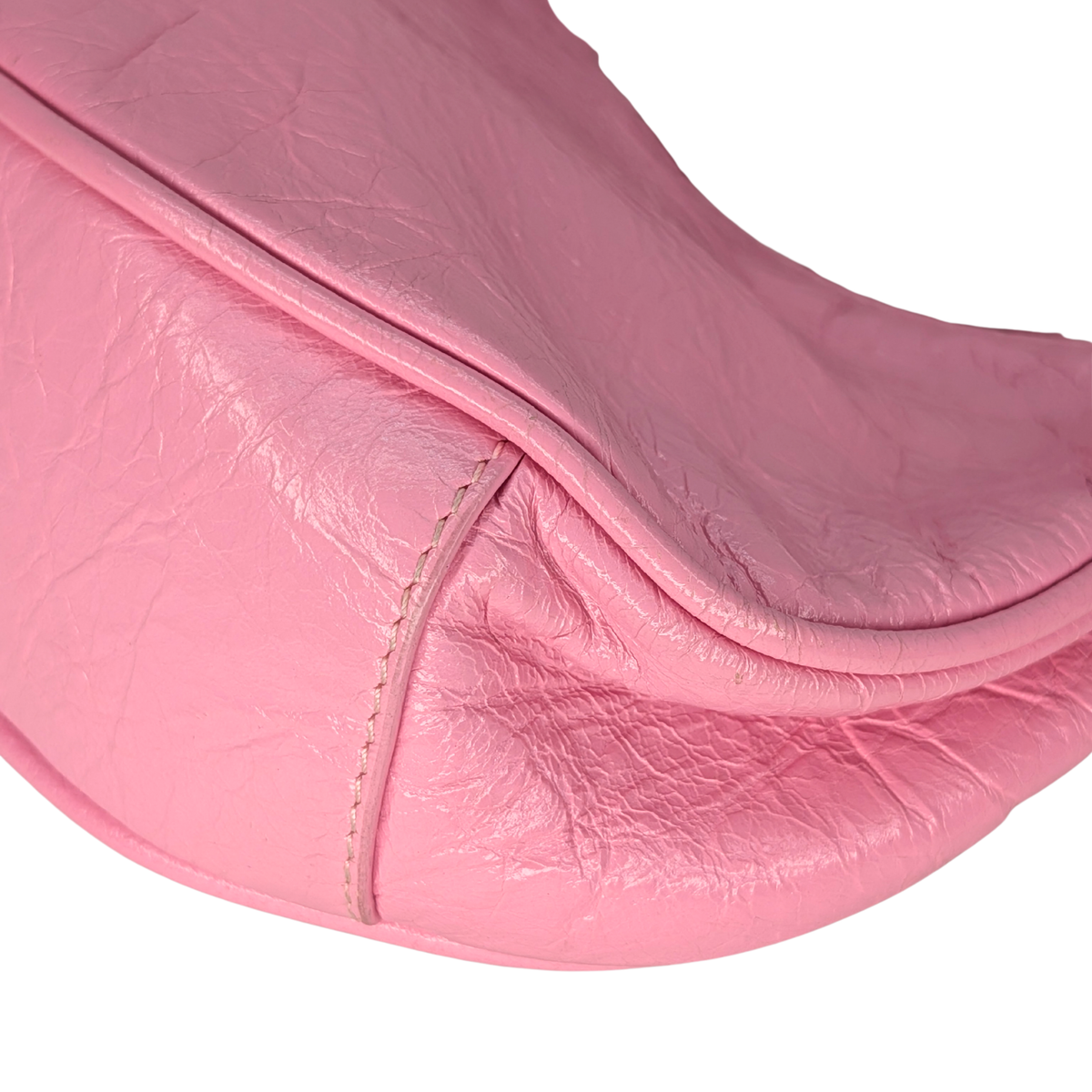 Balenciaga Leather Le Cagole Shoulder Bag XS Pink