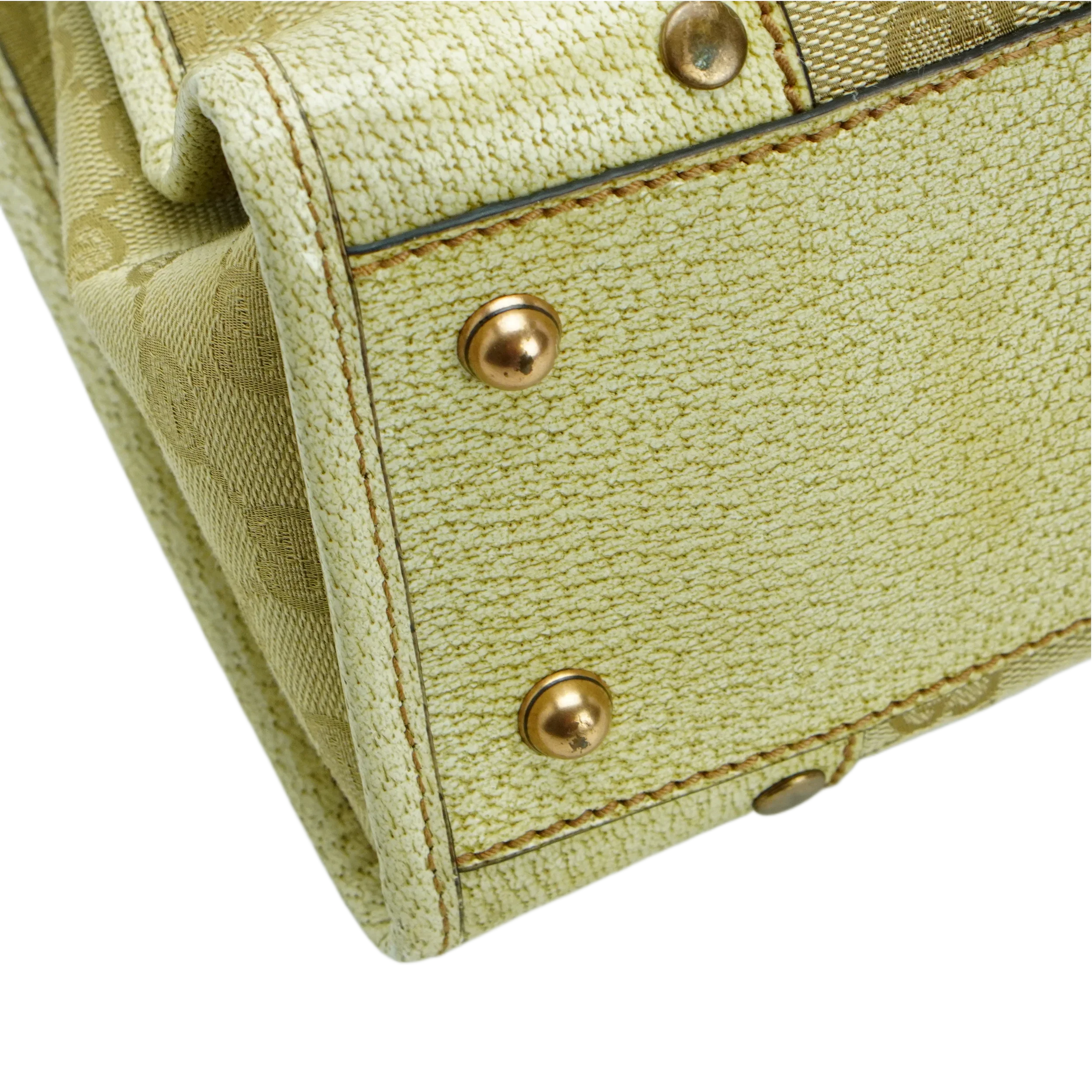 Gucci Beige GG Monogram Canvas Handbag - Lost Designer