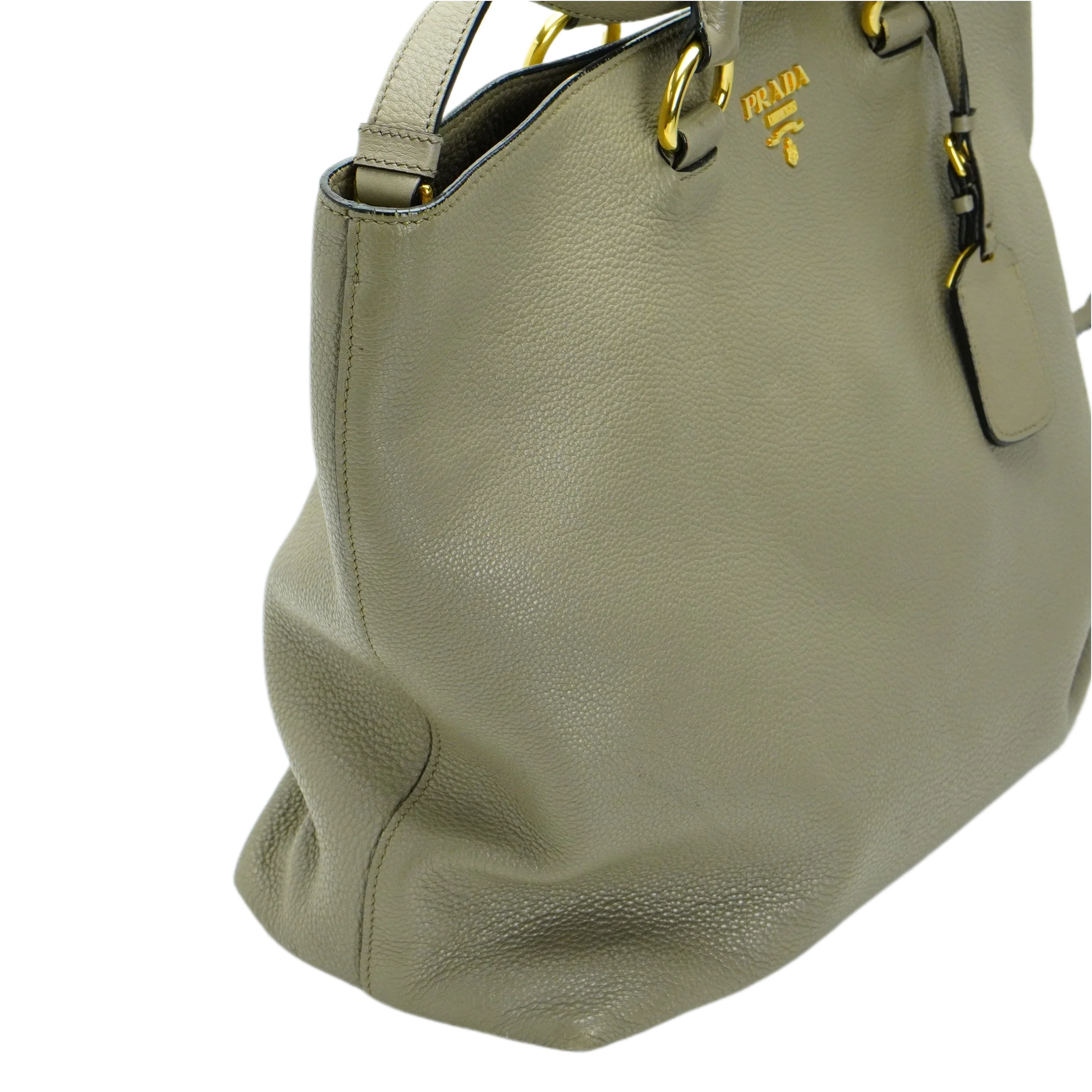 Prada Grey Vitello Daino Handbag - Lost Designer