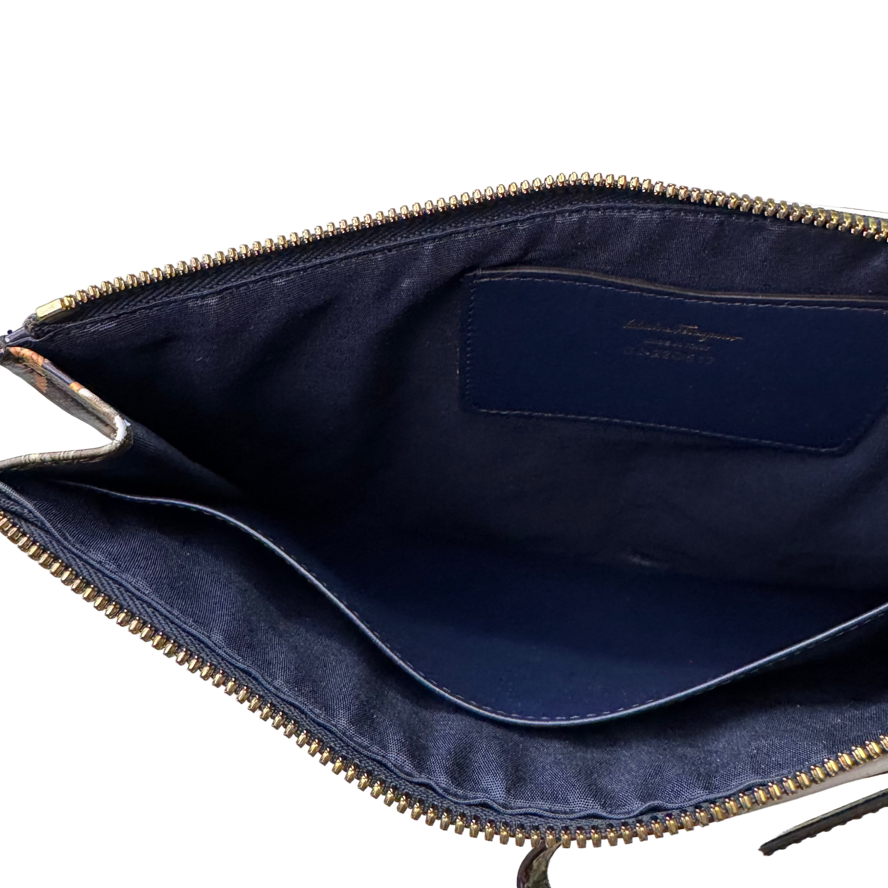 Salvatore Ferragamo Gancini Clutch Bag Leather Multicolour - Lost Designer