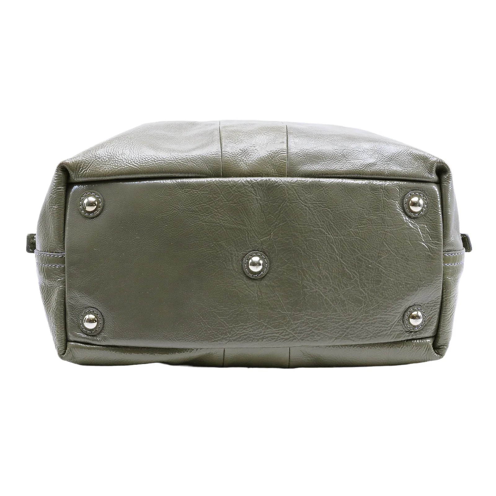Saint Laurent Easy Patent Leather Boston Bag Olive - Lost Designer