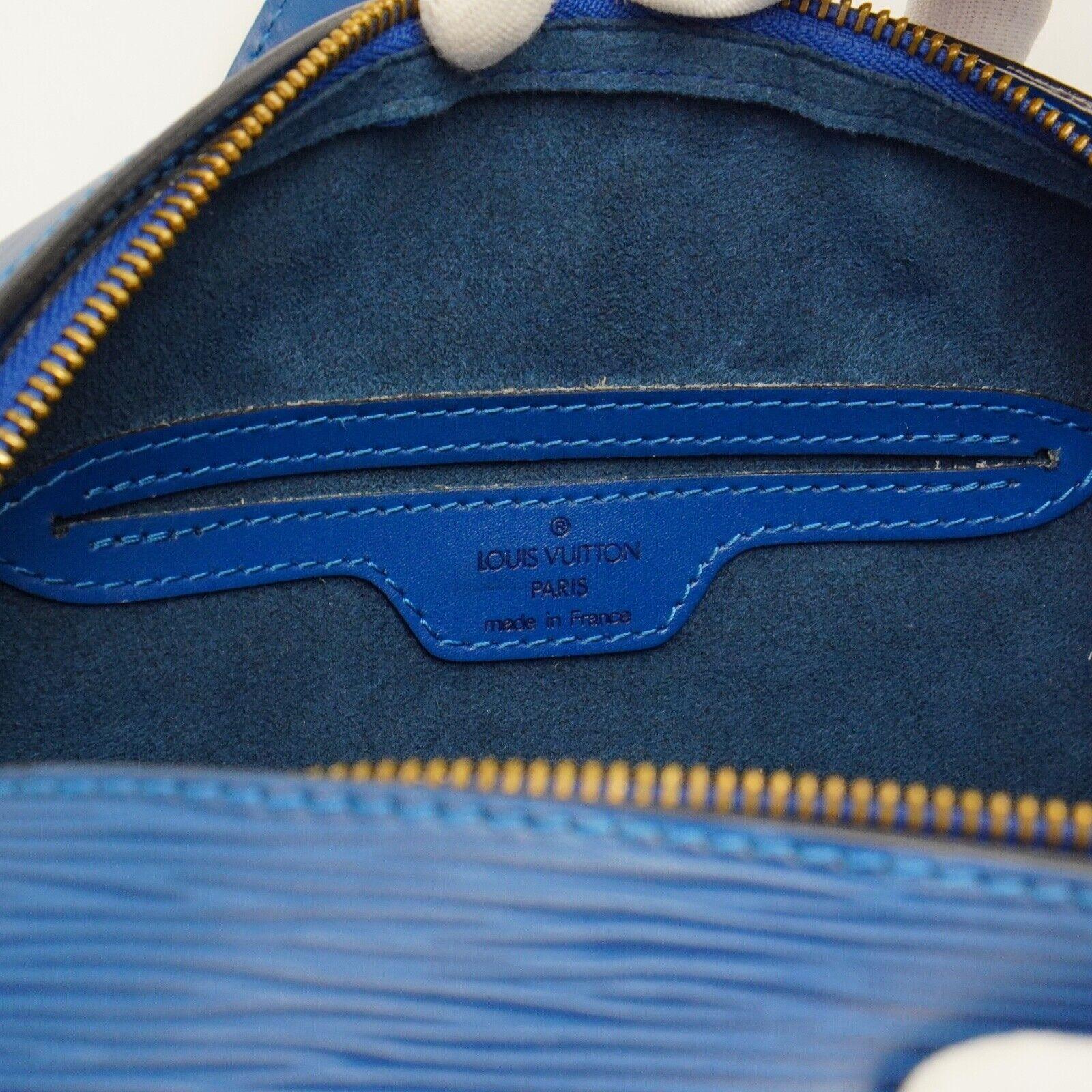 Louis Vuitton Epi Papillon Blue Bag With Pouch - Lost Designer