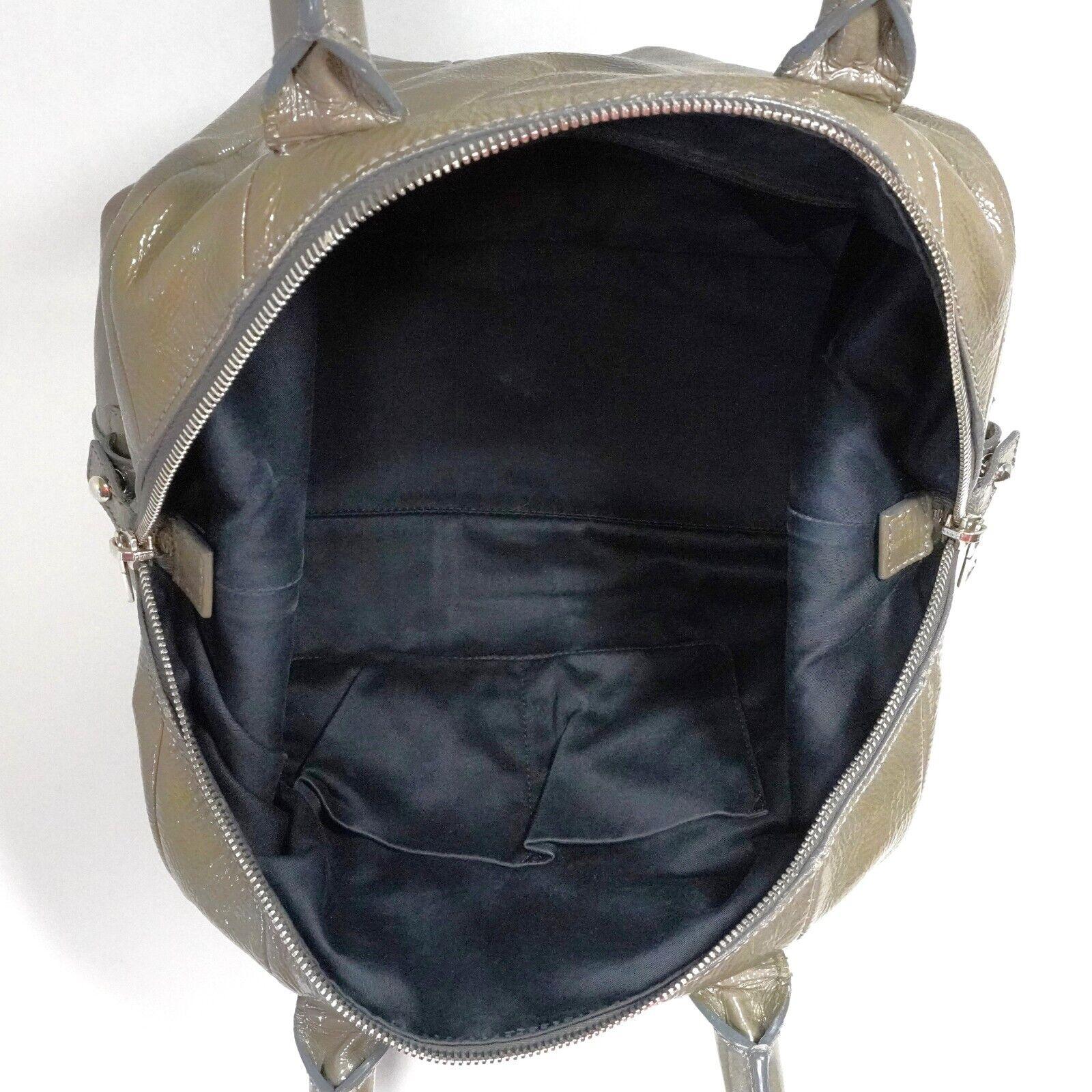 Saint Laurent Easy Patent Leather Boston Bag Olive - Lost Designer