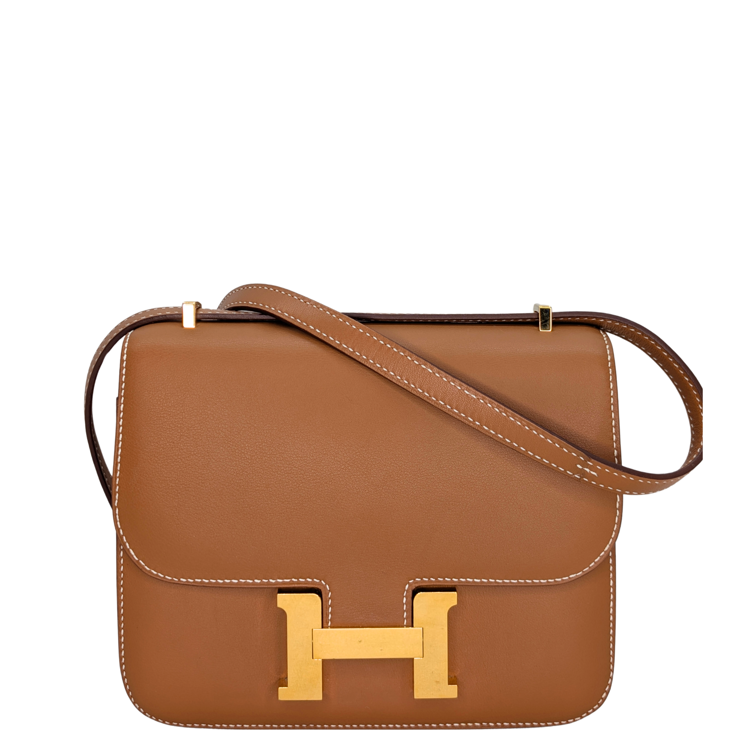 Gold Hermès Mini Constance bag with gold hardware
