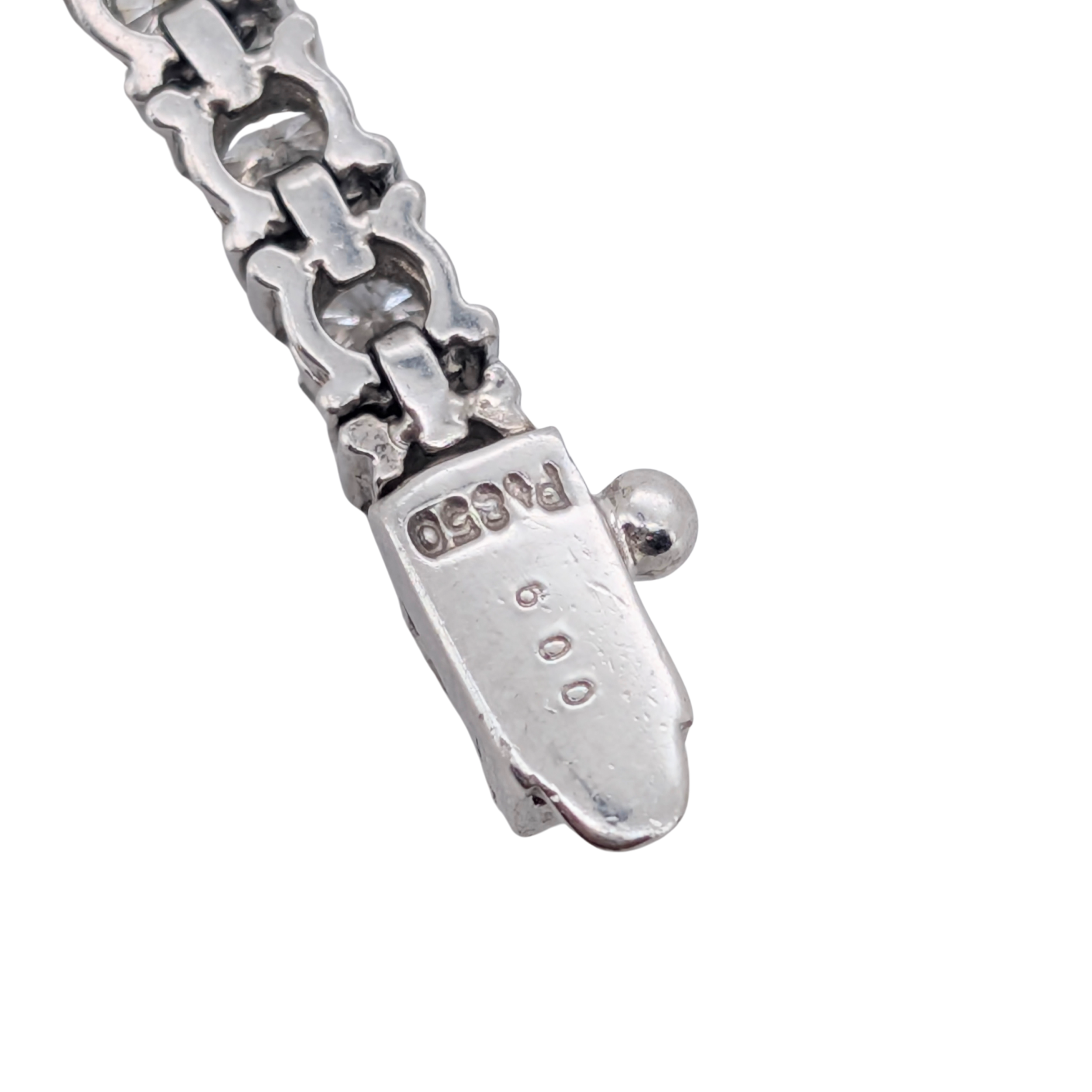 6.00Ct Natural Round Brilliant Diamond Tennis Bracelet In Platinum 850
