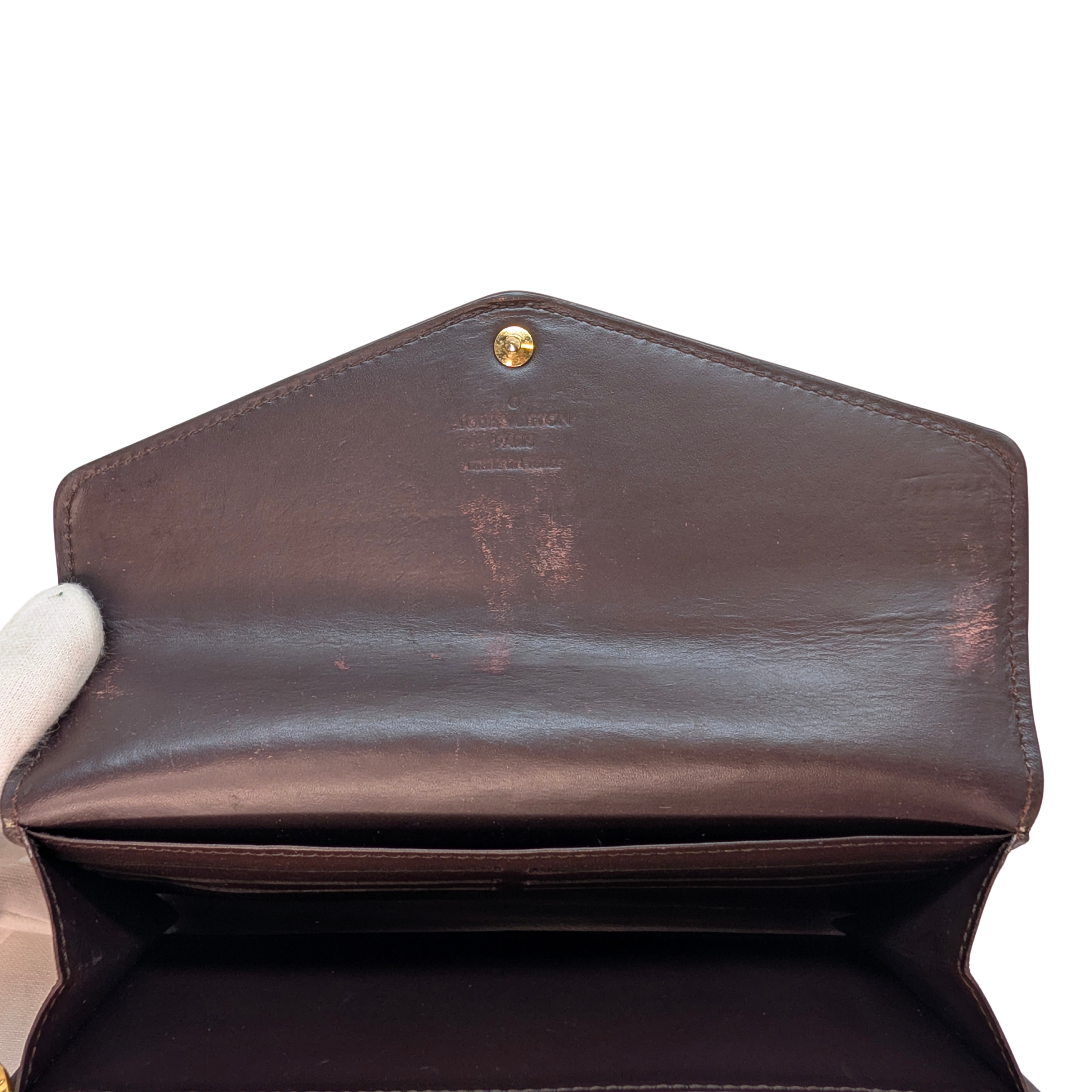 Louis Vuitton Sarah Long Wallet Amarante Burgundy