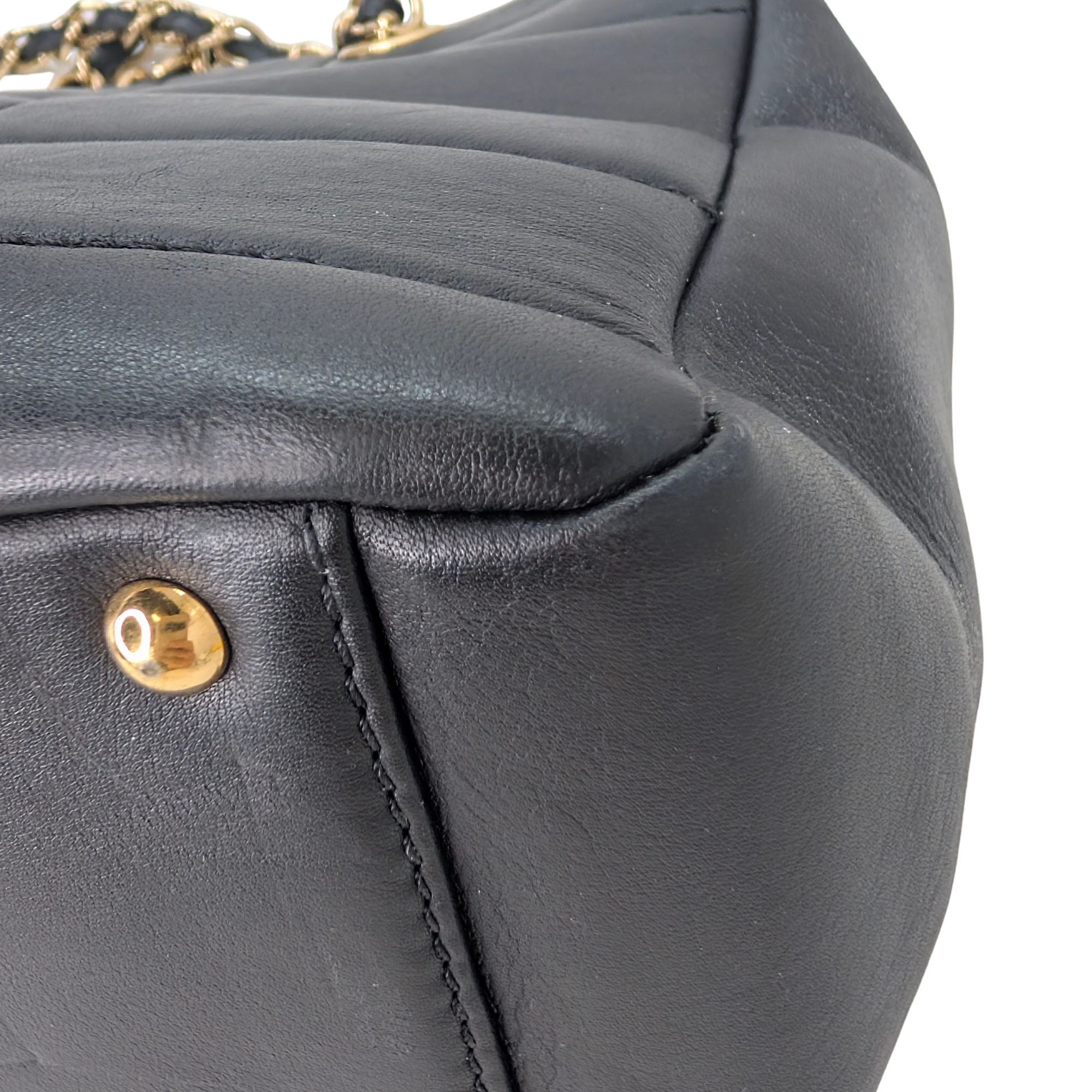 Chanel Chocolate Bar Grand Shopping Tote Black
