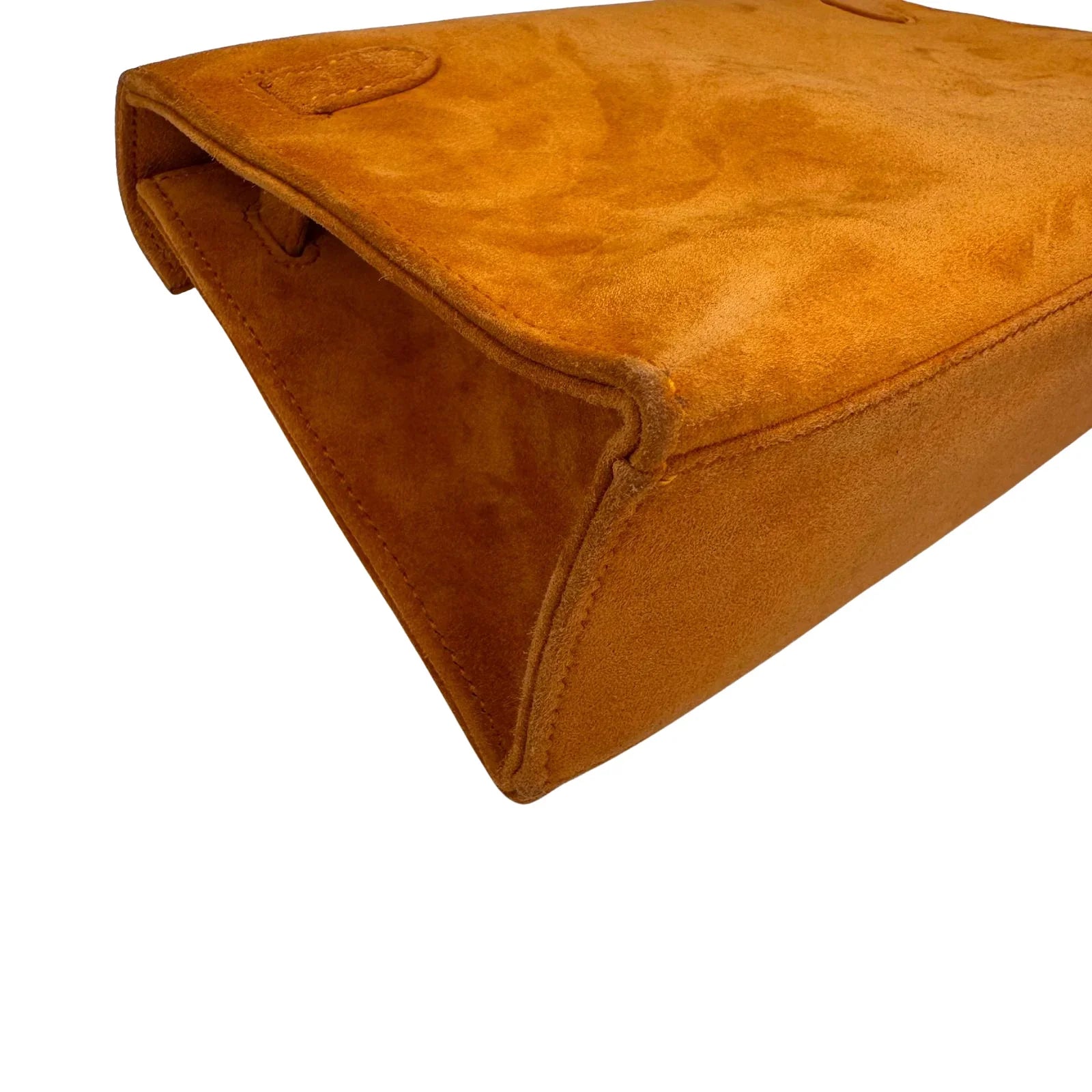 Hermès Kelly Pochette Orange H Veau Doblis Suede PWH ☐ I Stamp - Lost Designer